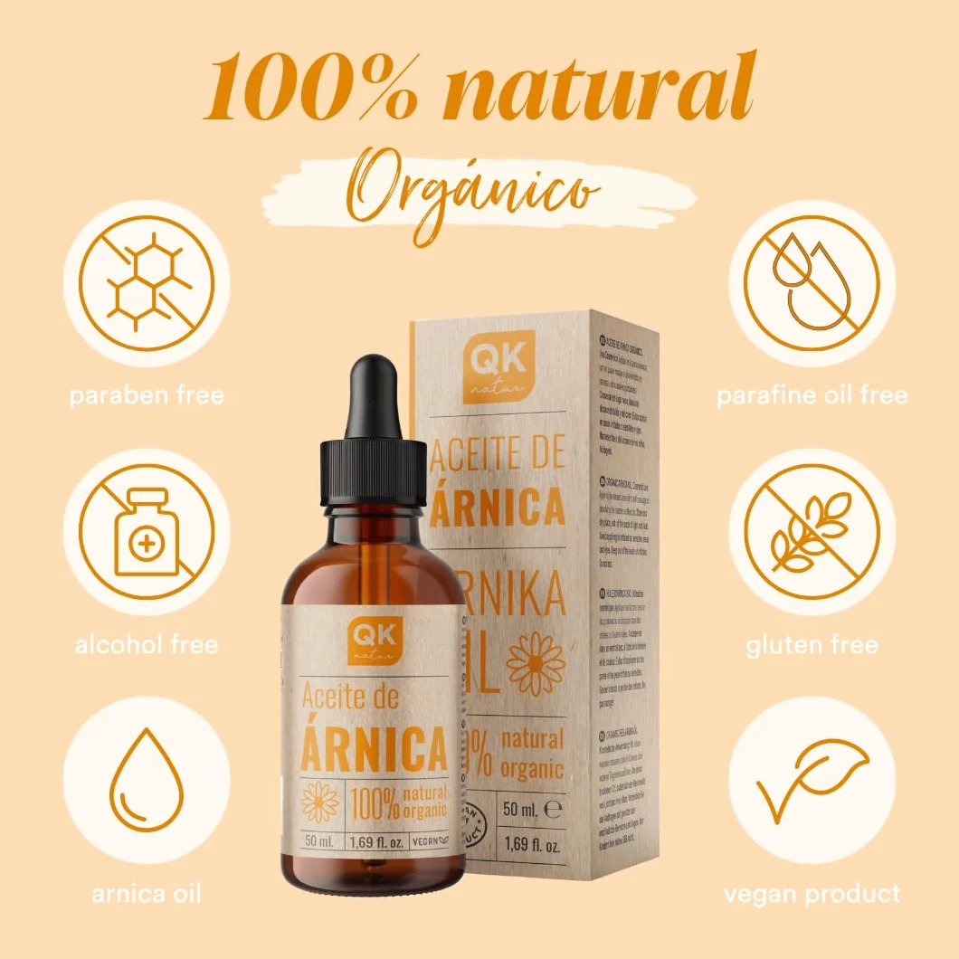 QKnatur ARNICA Olio di Arnica Montana 100% Puro 50 ml