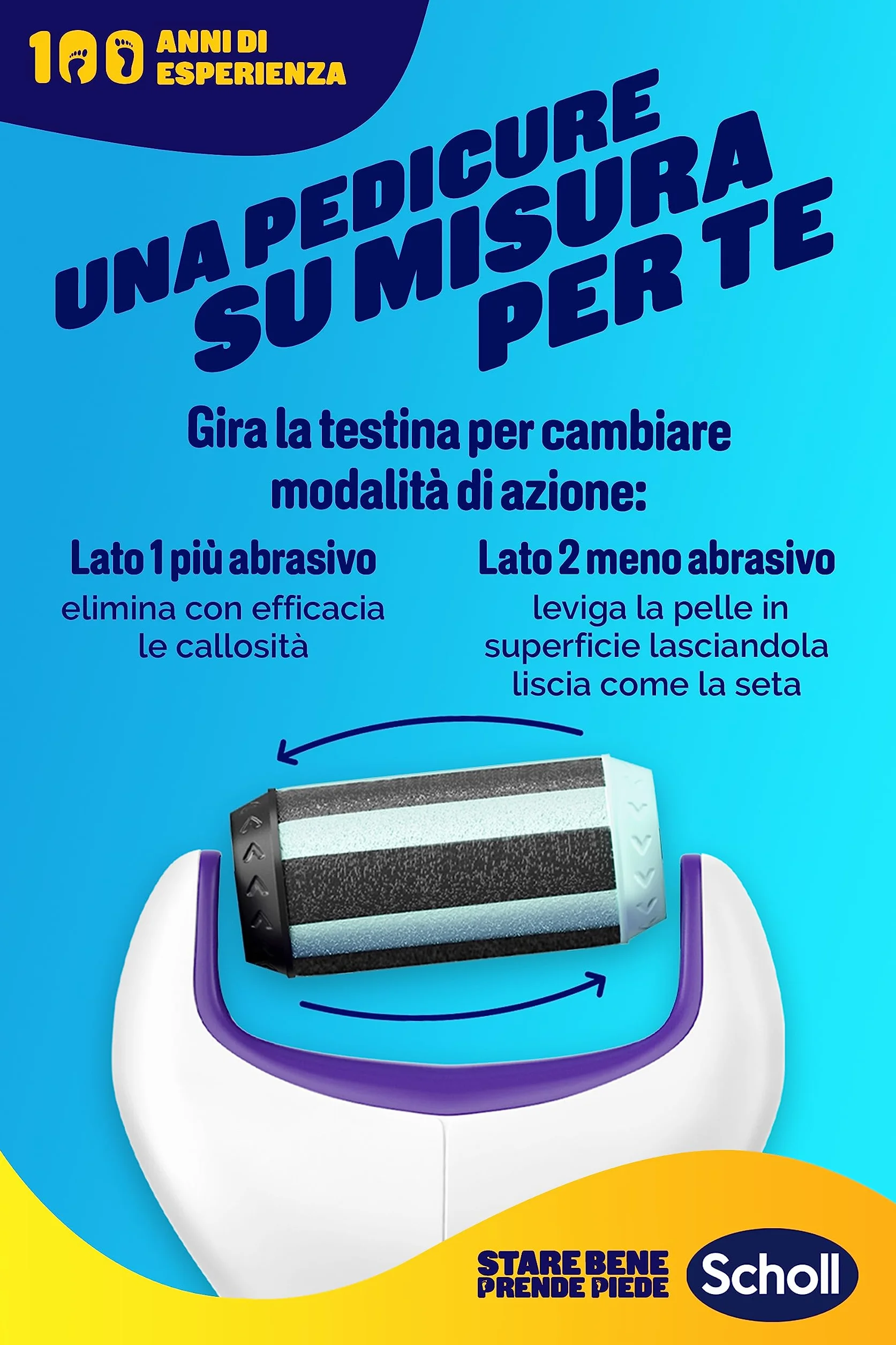 Scholl ExpertCare Leviga e Ammorbidisce 2 Ricambi Sistema Elettronico 2in1 Rimuovere Pelle Dura Ammorbire