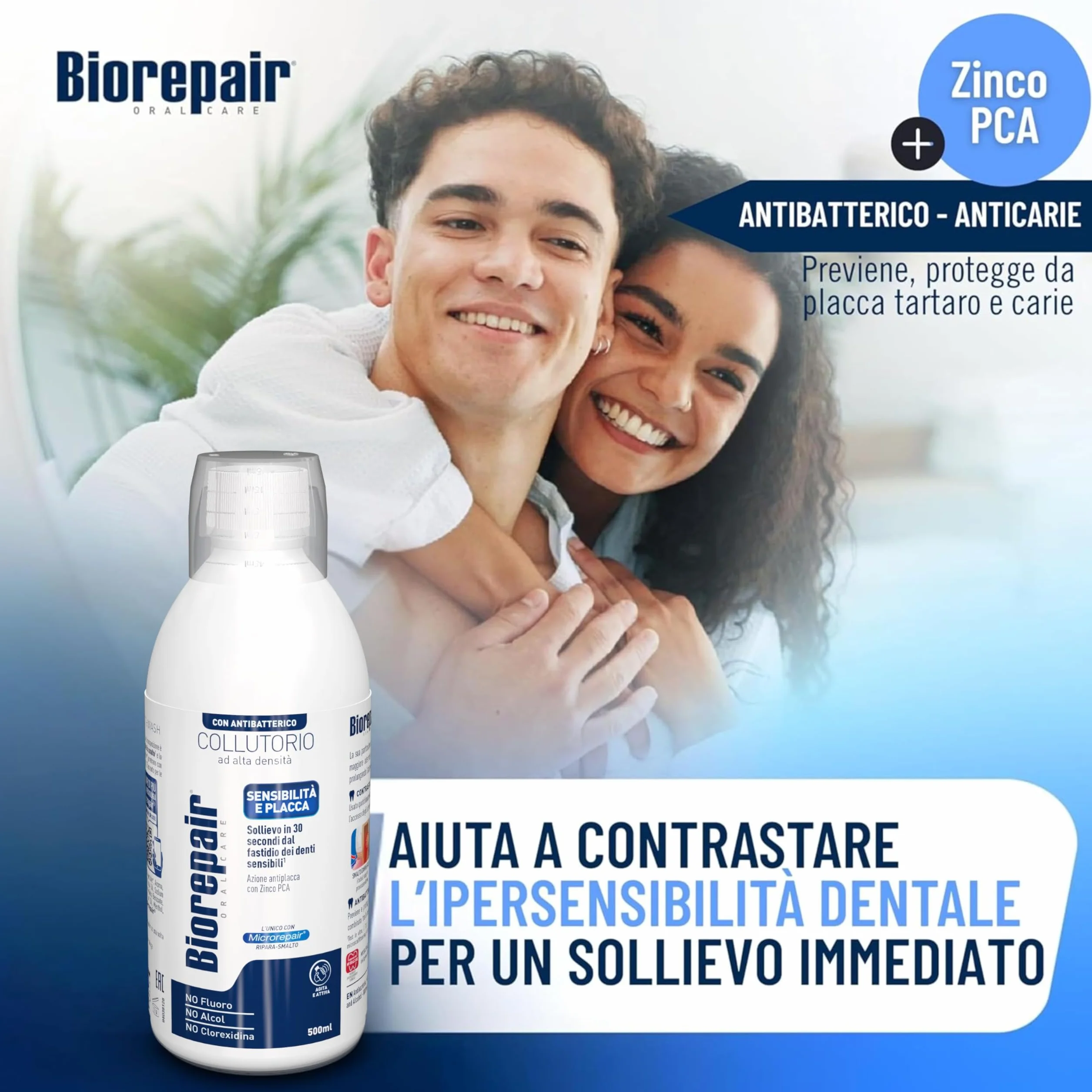 Biorepair Collutorio Ad Alta Densità Sensibilità e Placca 500ml