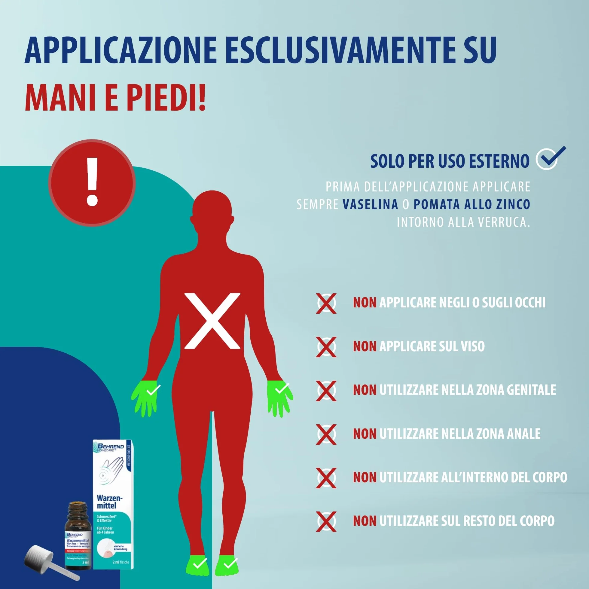 Behrend trattamenti antidolore Anti verruca comune su mani e piedi 2ml