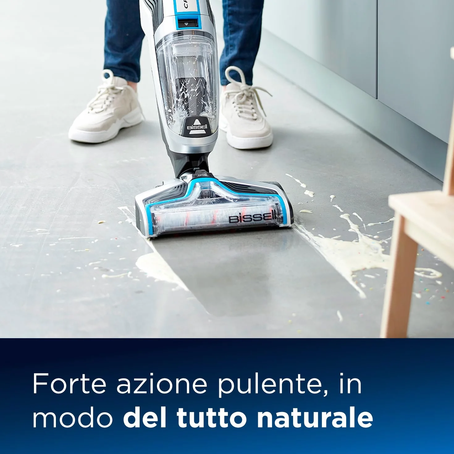BISSELL Kit Accessori Originali CrossWave, Detergente Pavimenti Multisuperficie 2x1L, Rullo, Spazzola, Filtri