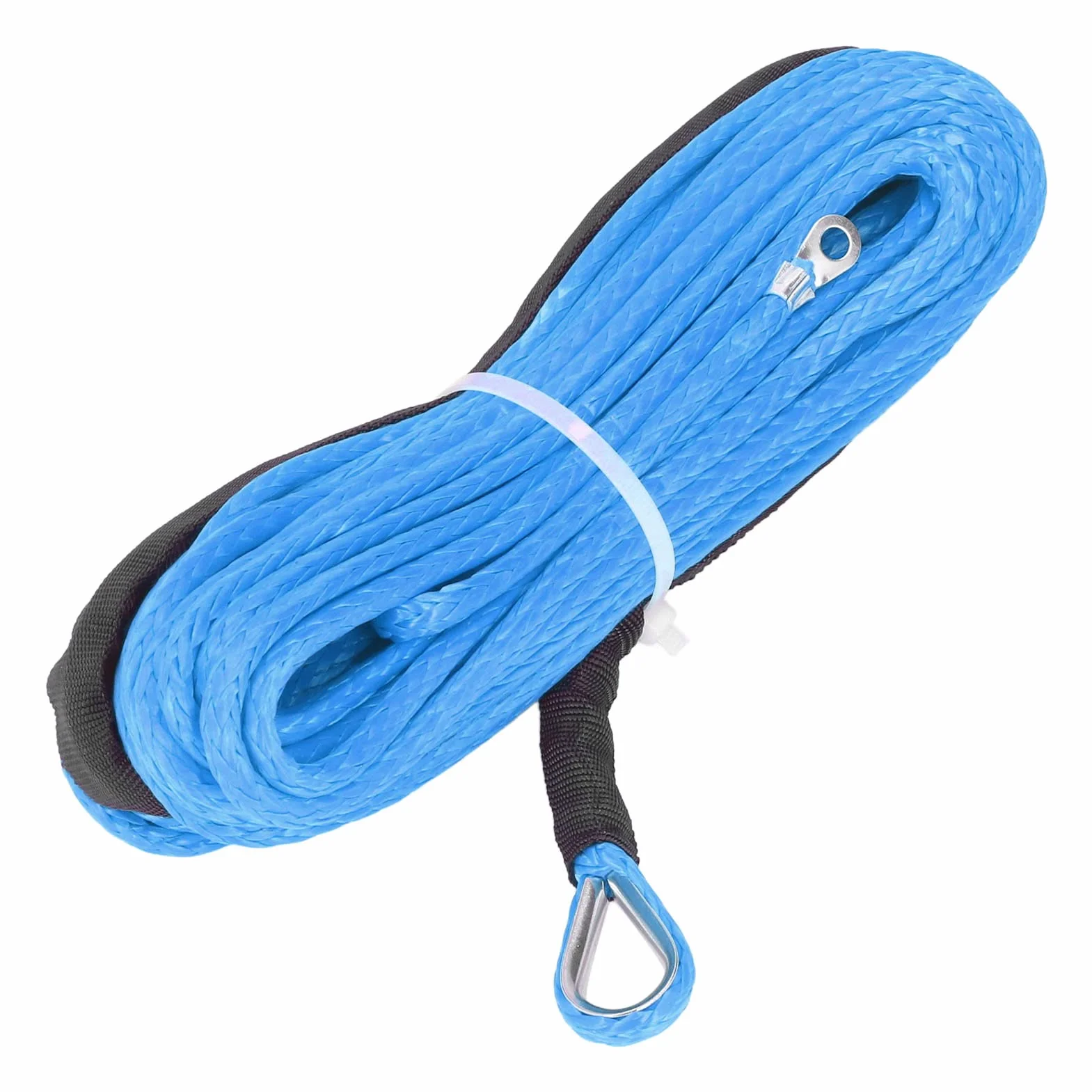 Corda d'Argano Sintetico 4.8mm x 15m 5500 Libbre di Rottura per Trailer ATV UTV (BLU)