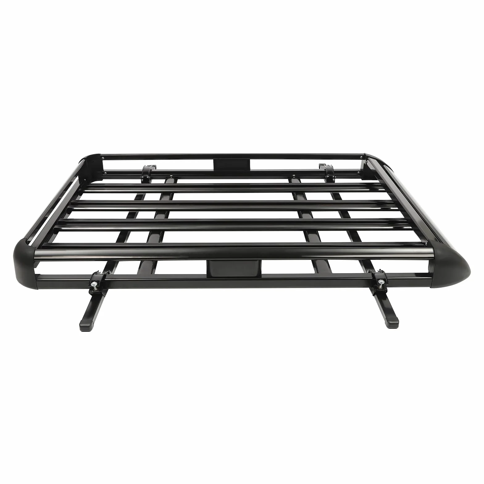 Barre portapacchi in alluminio, colore nero, portatutto universale, portatutto per auto, rettangolare, larghezza regolabile, capacità di carico 150 kg, 140 x 100 cm
