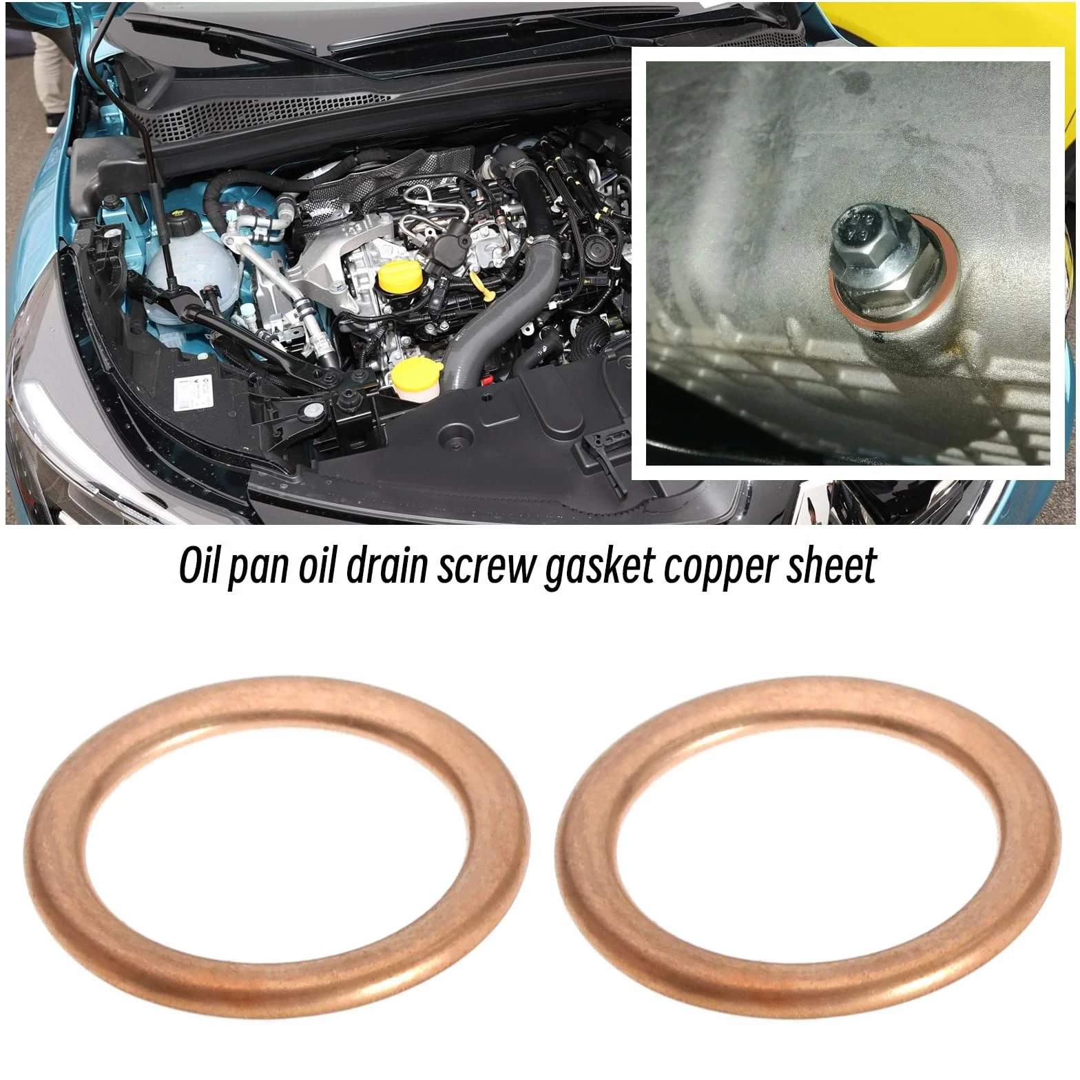 20 guarnizioni per tappo di scarico dell'olio rondelle di frantumazione in rame tappo coppa dell'olio rondelle anelli piastra N013845.2 11137546275 22 mm OD 16 mm ID 2 mm spessore