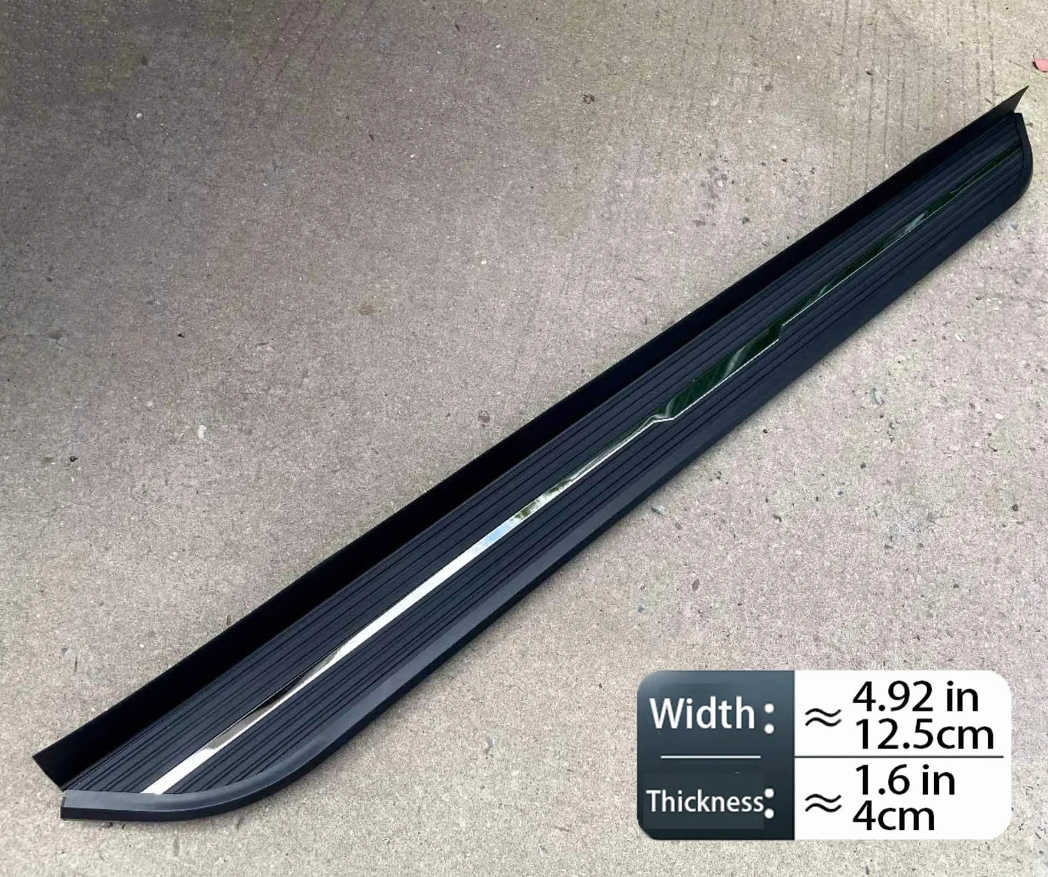 2 pedane laterali per pedane laterali Changan UNIS, DR Stilnovo 6 2021-2026, pedane laterali in alluminio resistente ShadowLux nero (YYH con staffe)
