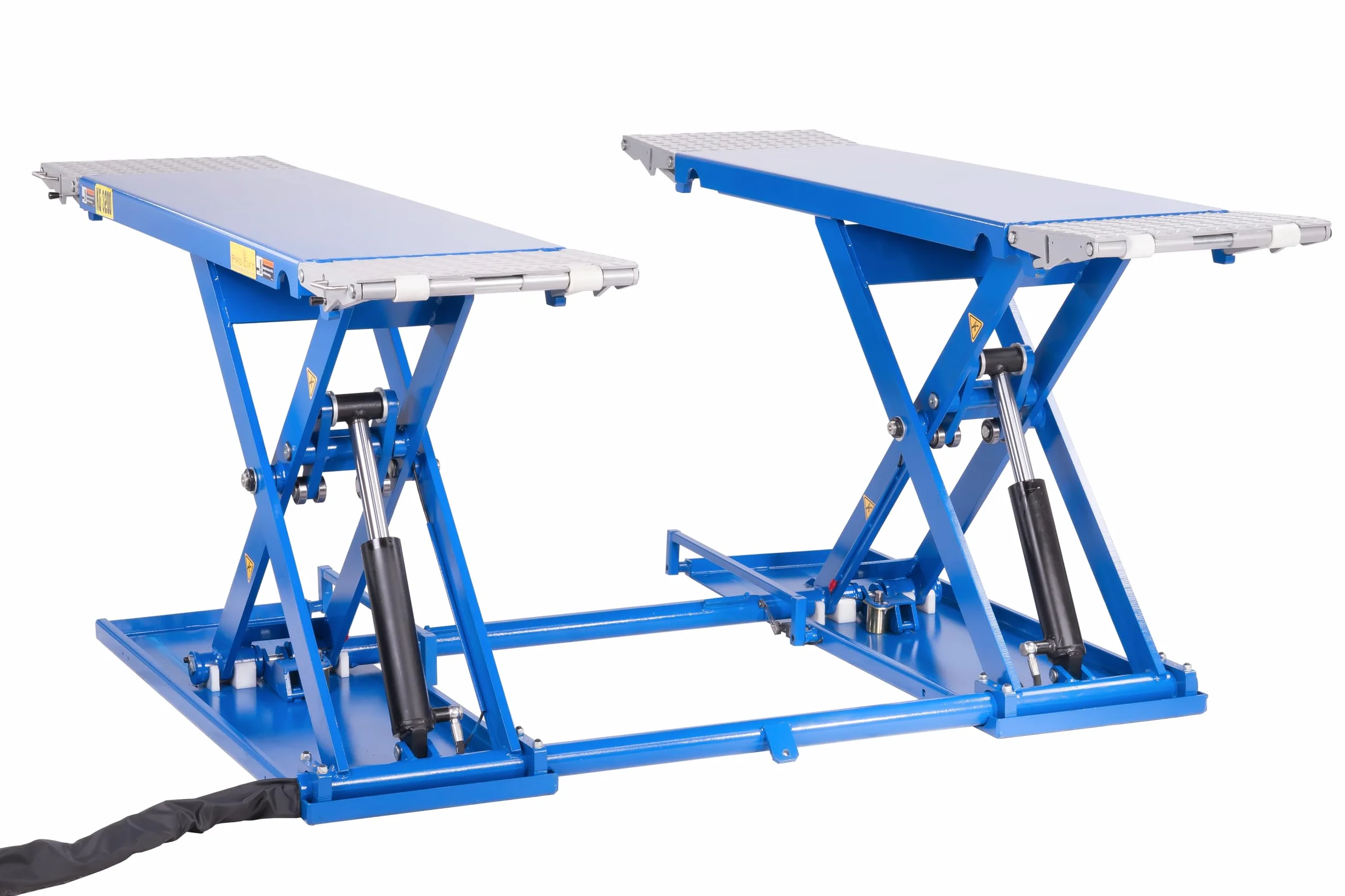 Sollevatore a forbice 3,2t elettroidraulico, con kit di manovra 230 Volt con sblocco elettrico automatico