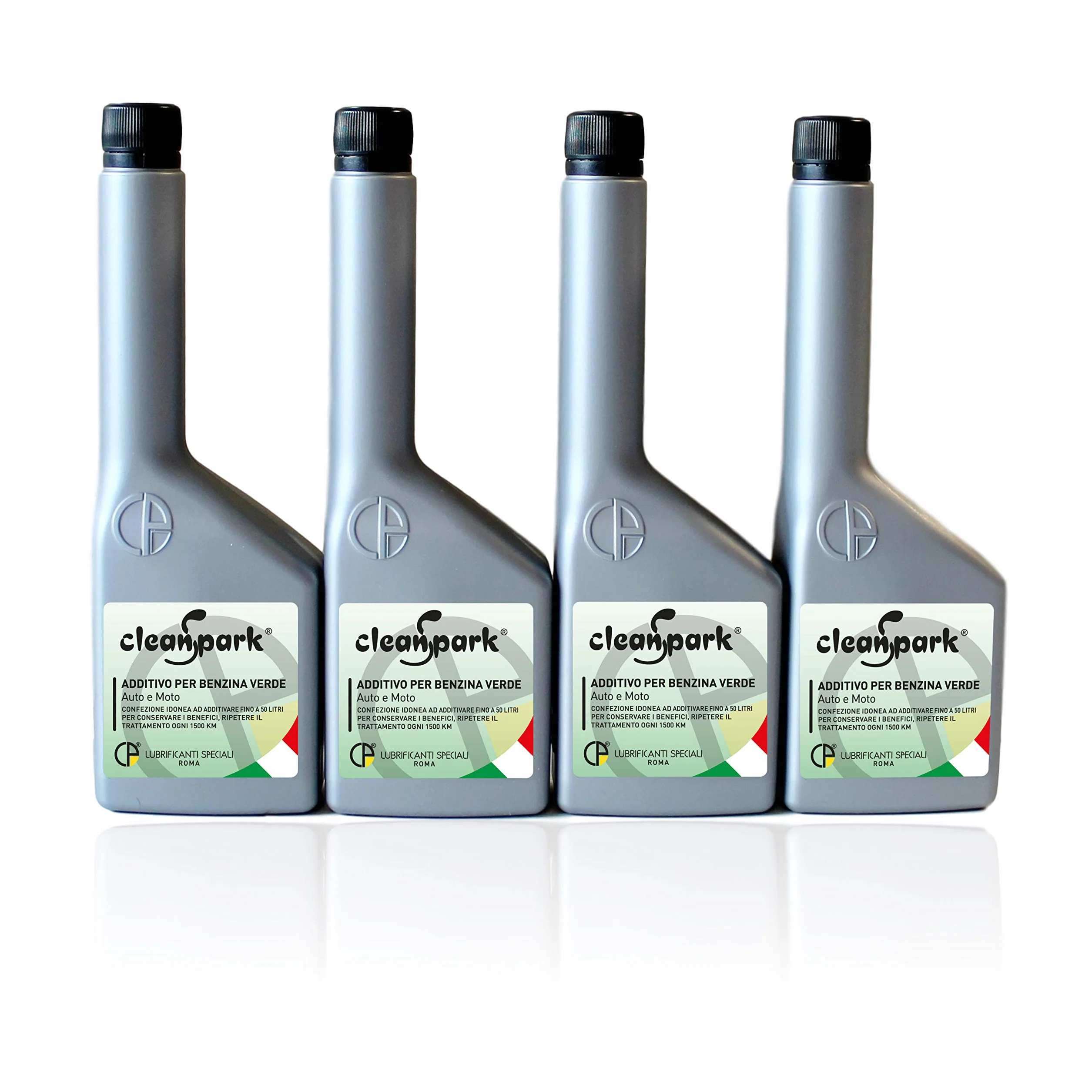 CleanSpark Additivo Multifunzione per Motori Benzina (Auto e Moto) 500 ML - 4 flaconi da 125 ml