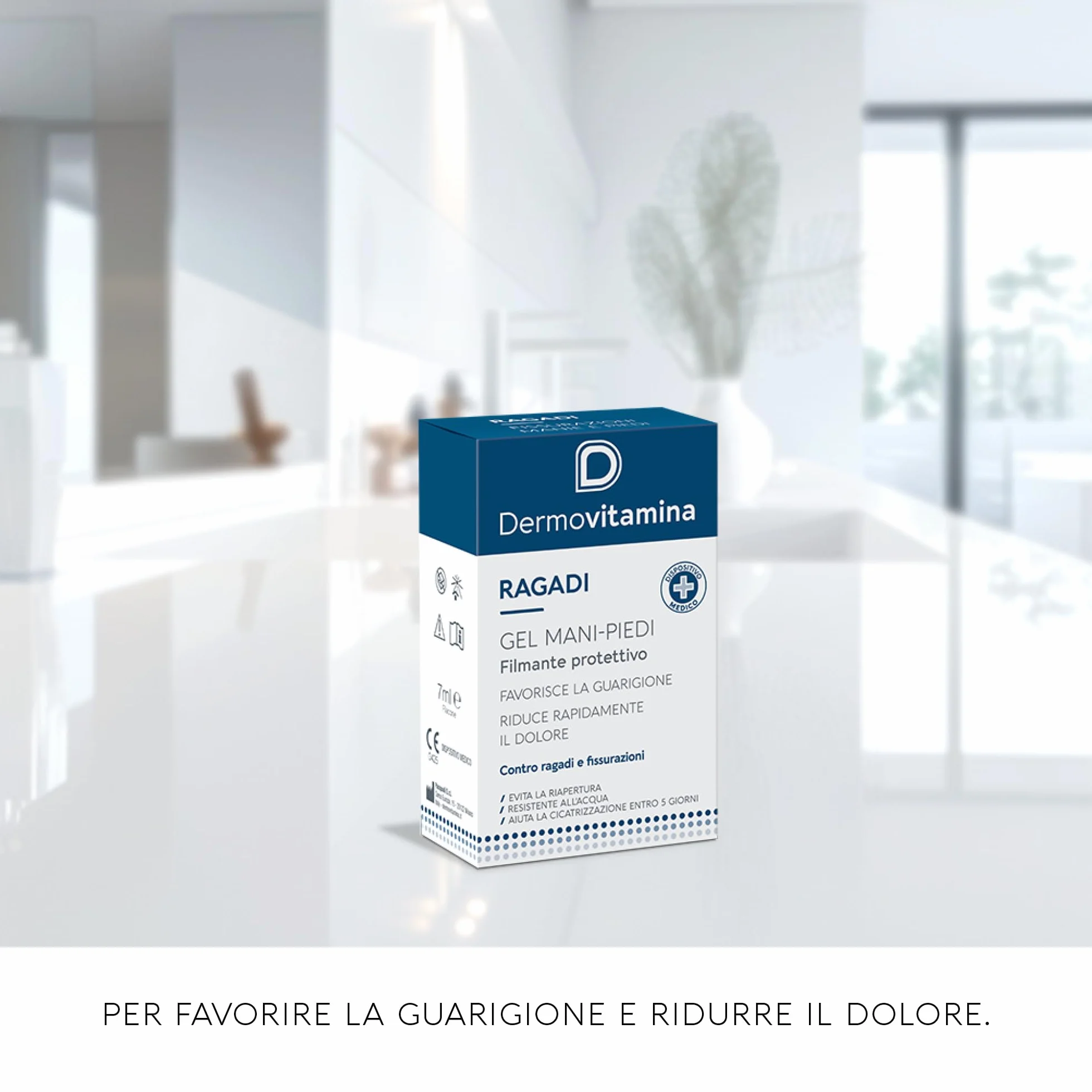 Dermovitamina Ragadi Gel Mani e Piedi con Vitamina E e Olio di Ricino - 3 ml