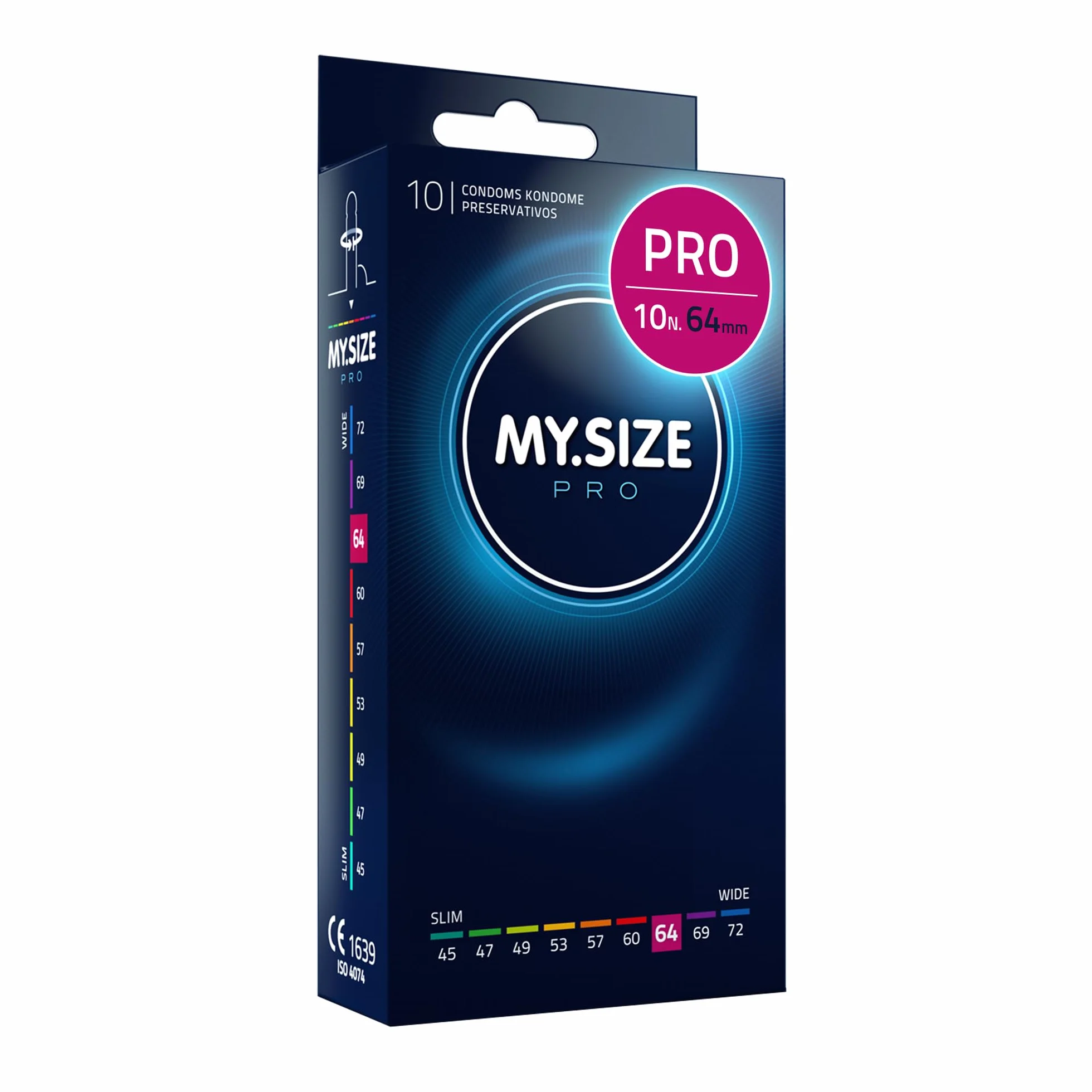 MY.SIZE PRO Preservativi ELITE taglia 6, 64 mm, XXL, 10 pezzi