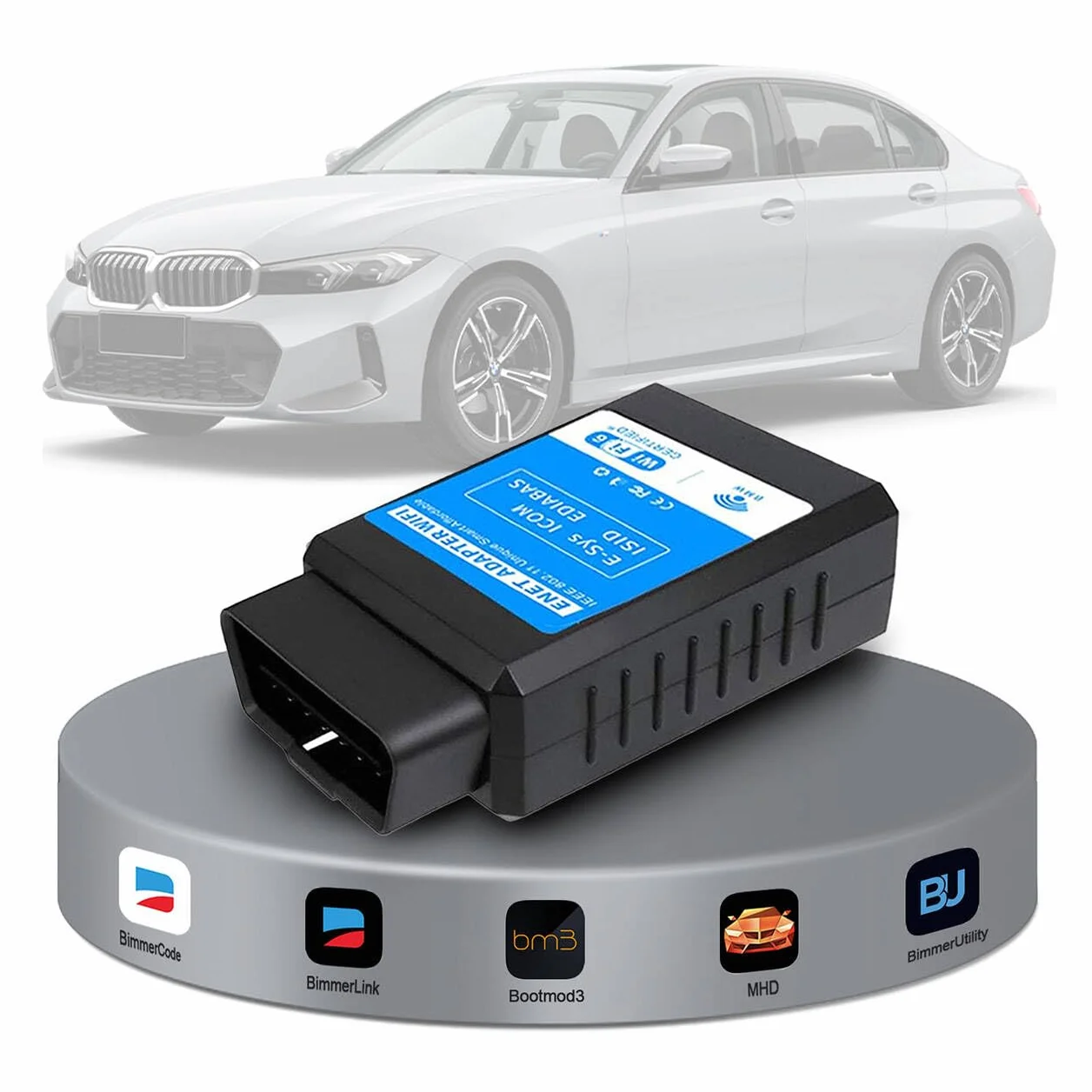 Adattatore WiFi OBD2 per Diagnostica BMW Serie F/G/I Compatibile con MHD, Bootmod3, BimmerCode, xDelete, E-SYS, ISTA