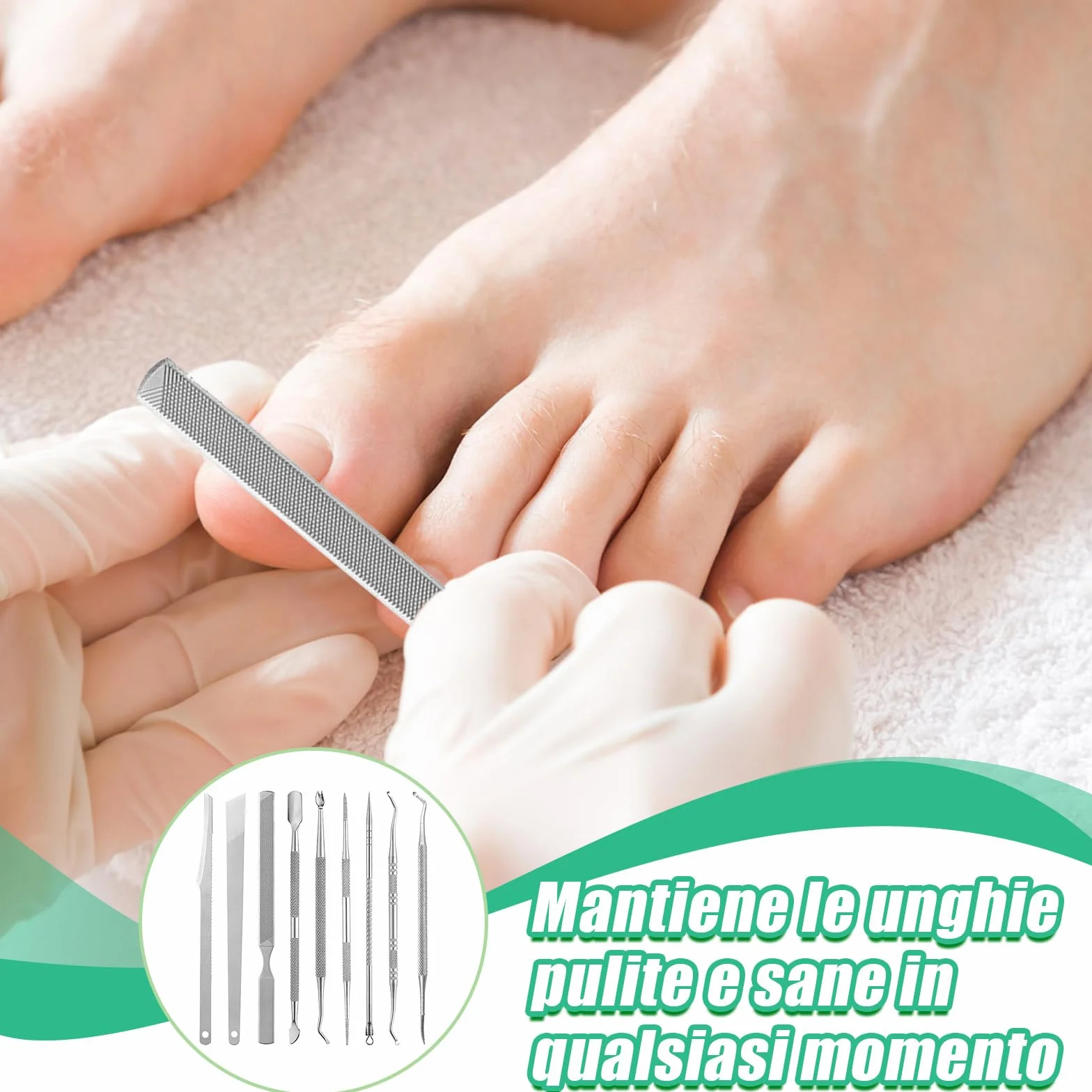 Scettar Set Bisturi per Pedicure Professionale 9 Pezzi - Rimozione Calli Duroni Pelle Morta Cuticole