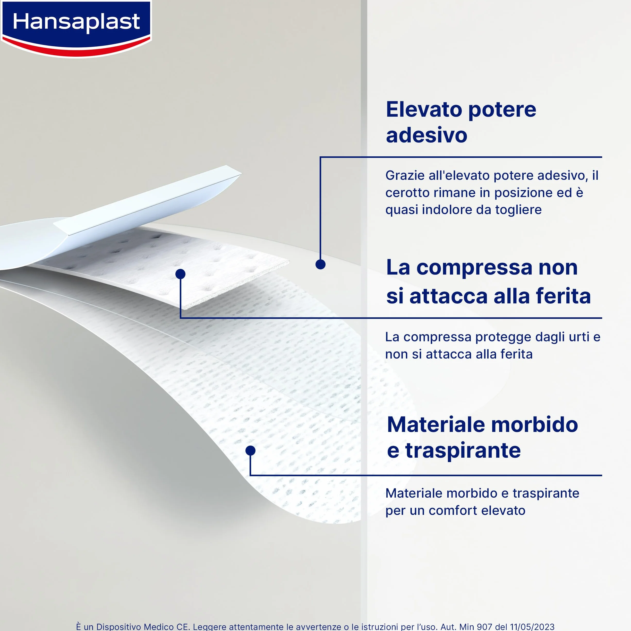 Hansaplast Cerotti SENSITIVE XL 6x7 cm 5 Pezzi Ipoallergenici Sterili