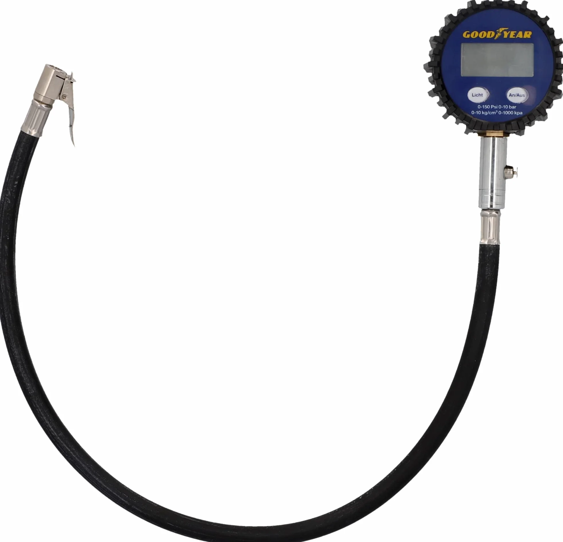 Goodyear Tester di Pressione Pneumatici Digitale 0-10 Bar 50 cm Nero