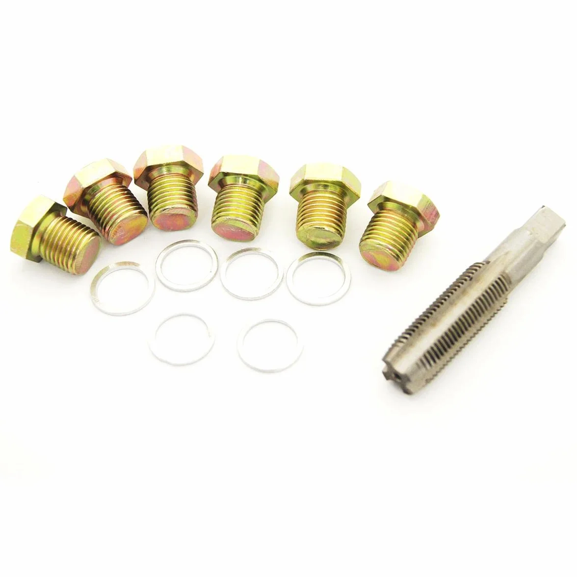 TOPWAY 7 Pezzi Kit di Riparazione Filettatura Tappo Scarico Olio Auto M15X1.5