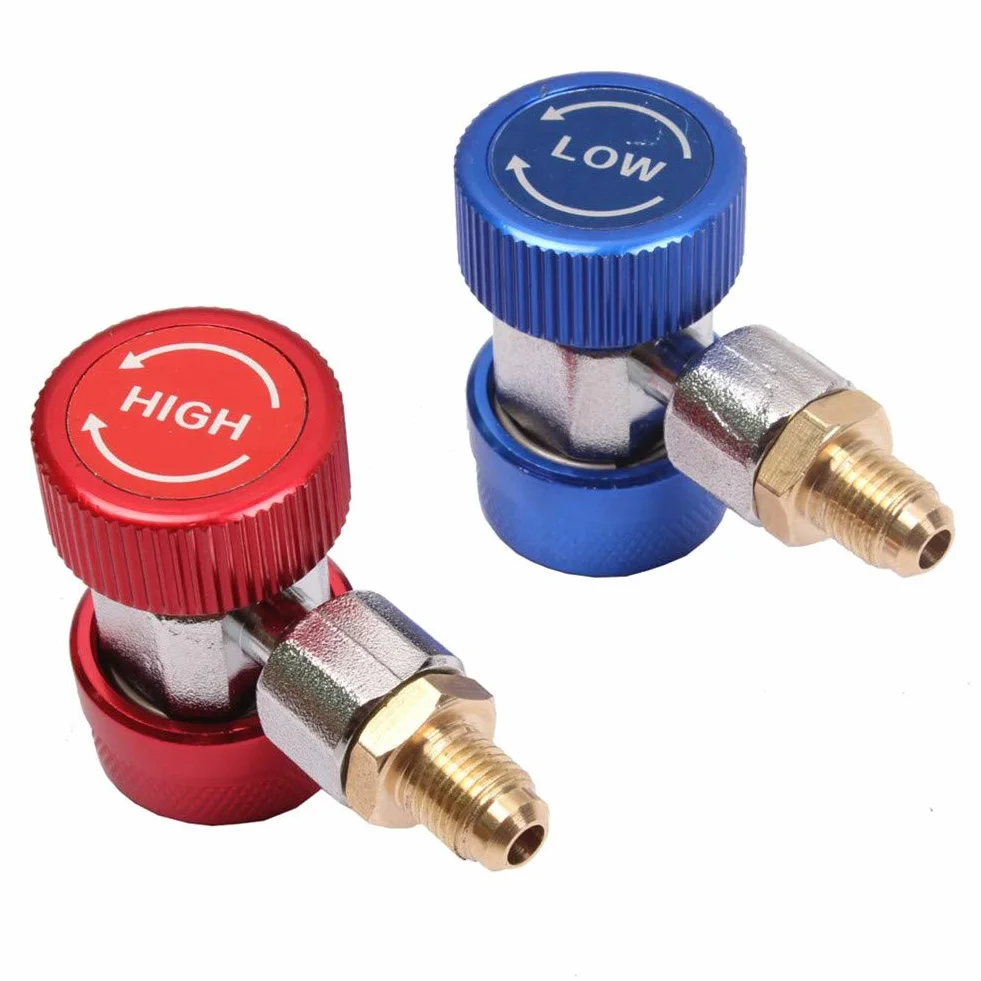 Kit di conversione aria condizionata HVAC auto Youngine Attacco rapido R134A 1/4" SAE alta e bassa pressione