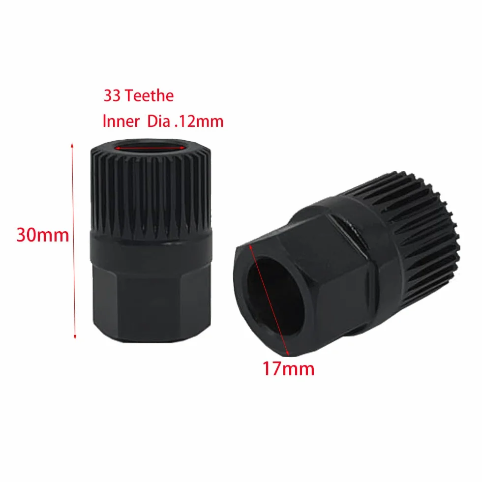 Shkalacar 33T Alternatore, Frizione Generatore Puleggia Rimozione Presa Bit Strumento Accessorio Riparazione Auto