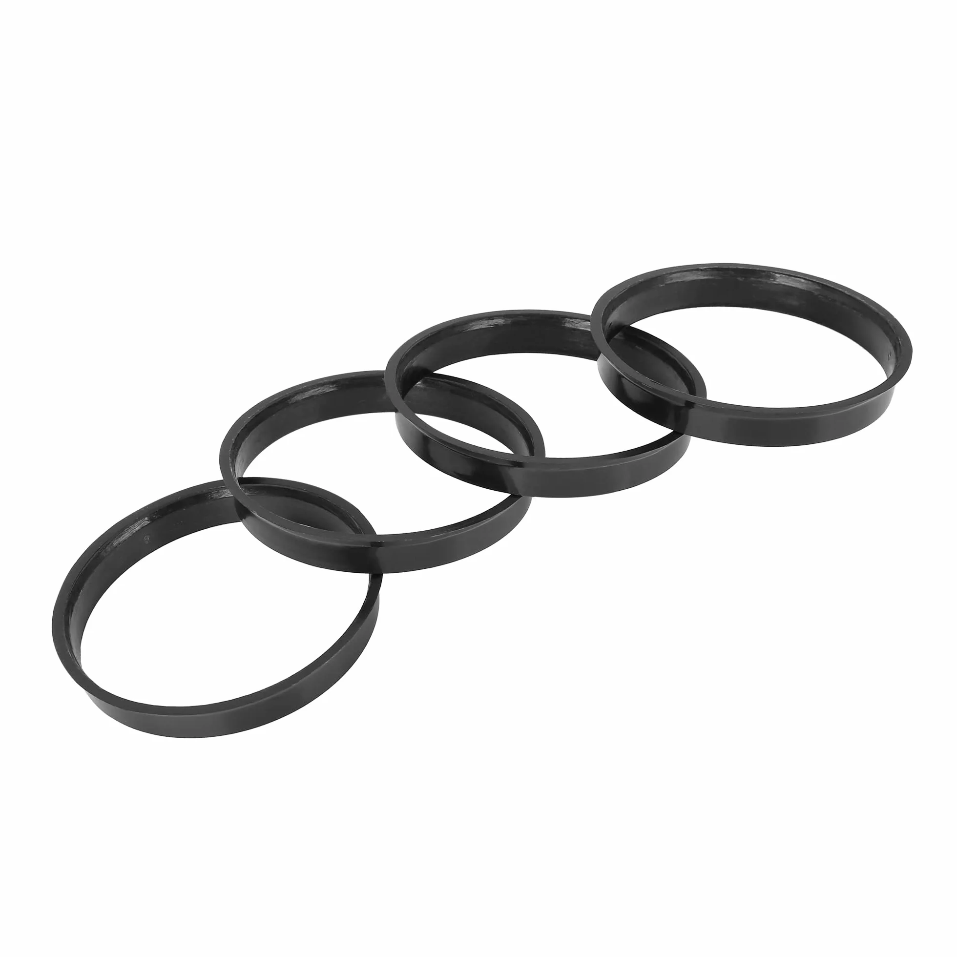ABSOPRO Mozzo Centrale Anelli da 67,1mm a 65,1mm Plastica Nero Set di 4