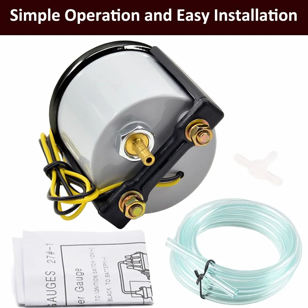 ETOPARS Universale Auto Turbo Boost Manometro 2 Pollici 52mm -1 to 2 Bar Indicatore Pressione Strumenti