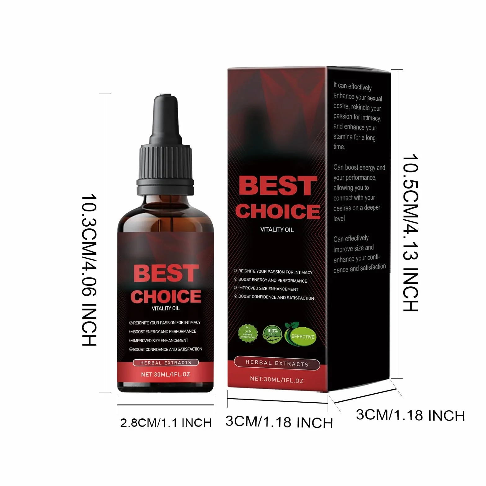 Olio di potenza per uomini set cosmetico miglioramento resistenza durata desiderio ingredienti delicati non irritanti