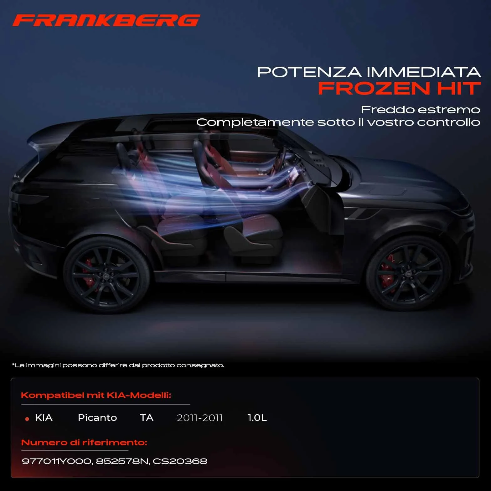 Frankberg Compressore Aria Condizionata Benzina Compatibile Picanto TA 1.0 51 KW 977011Y000