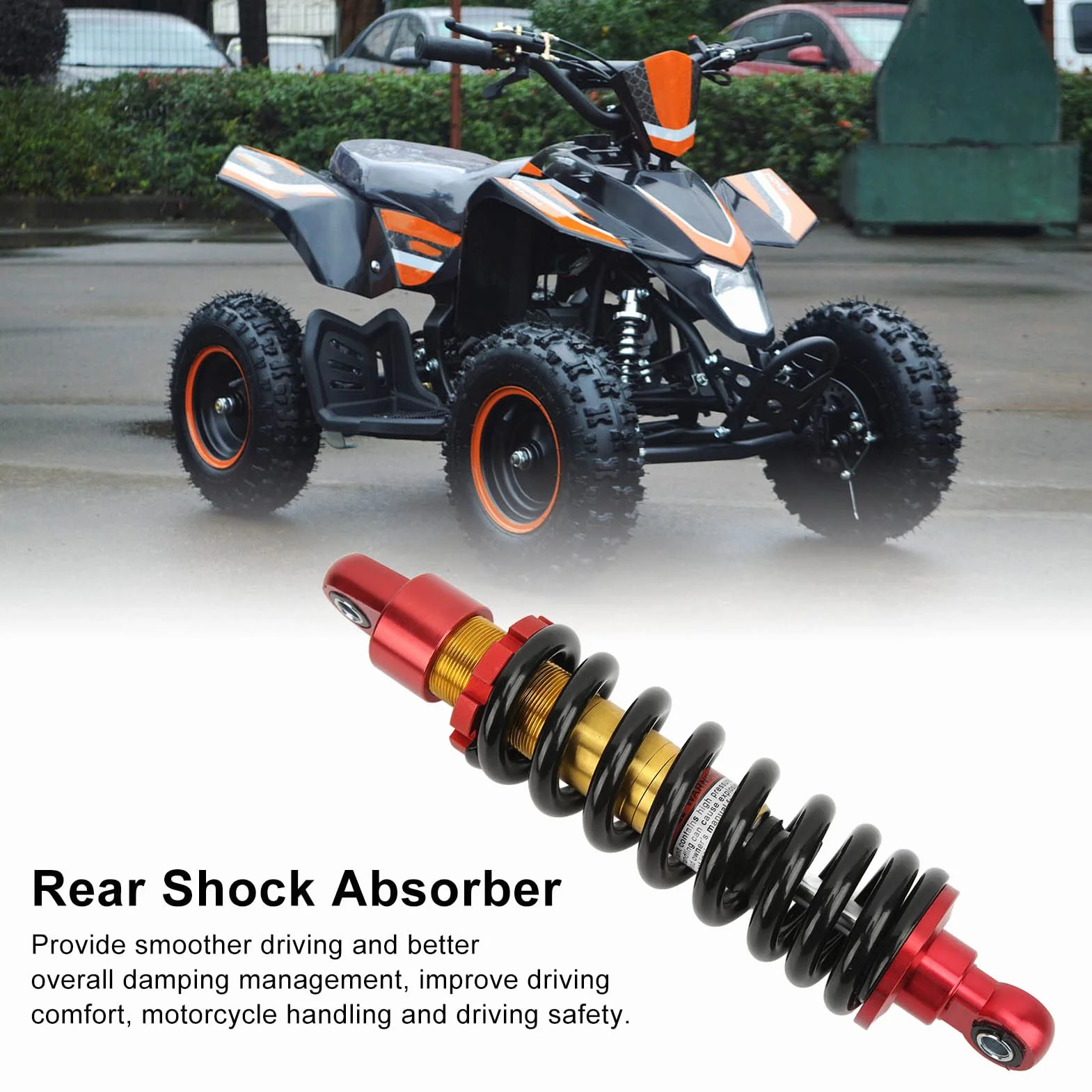 Ammortizzatore Moto 295mm Sospensione Posteriore per Dirt Pit Bike ATV Quad Go Kart