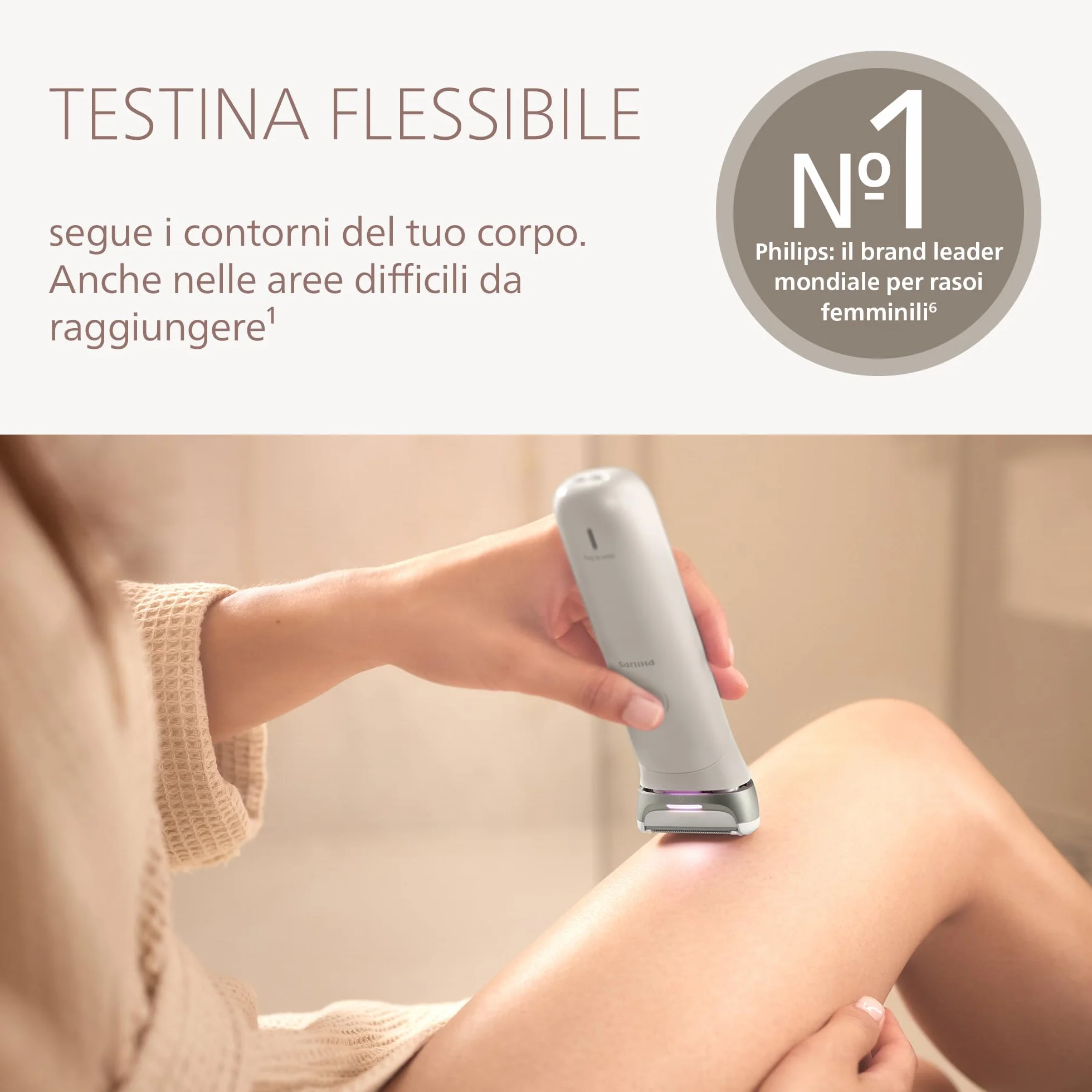 Philips Serie 8000 Rasoio Senza Filo Wet & Dry 3 Lame Testina Flessibile BRL159/00