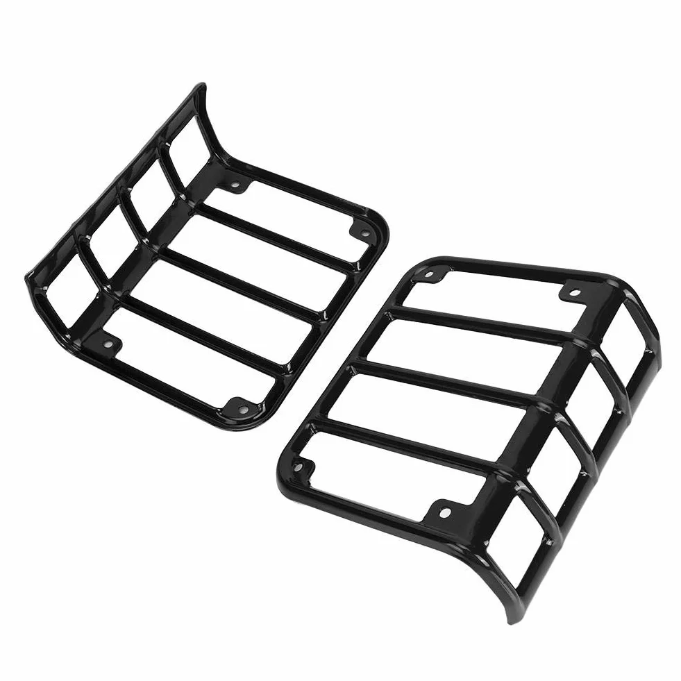 Qiilu Fanali Posteriori Copertura Protezione Adatto per Wrangler JK 2007-2017 Nero