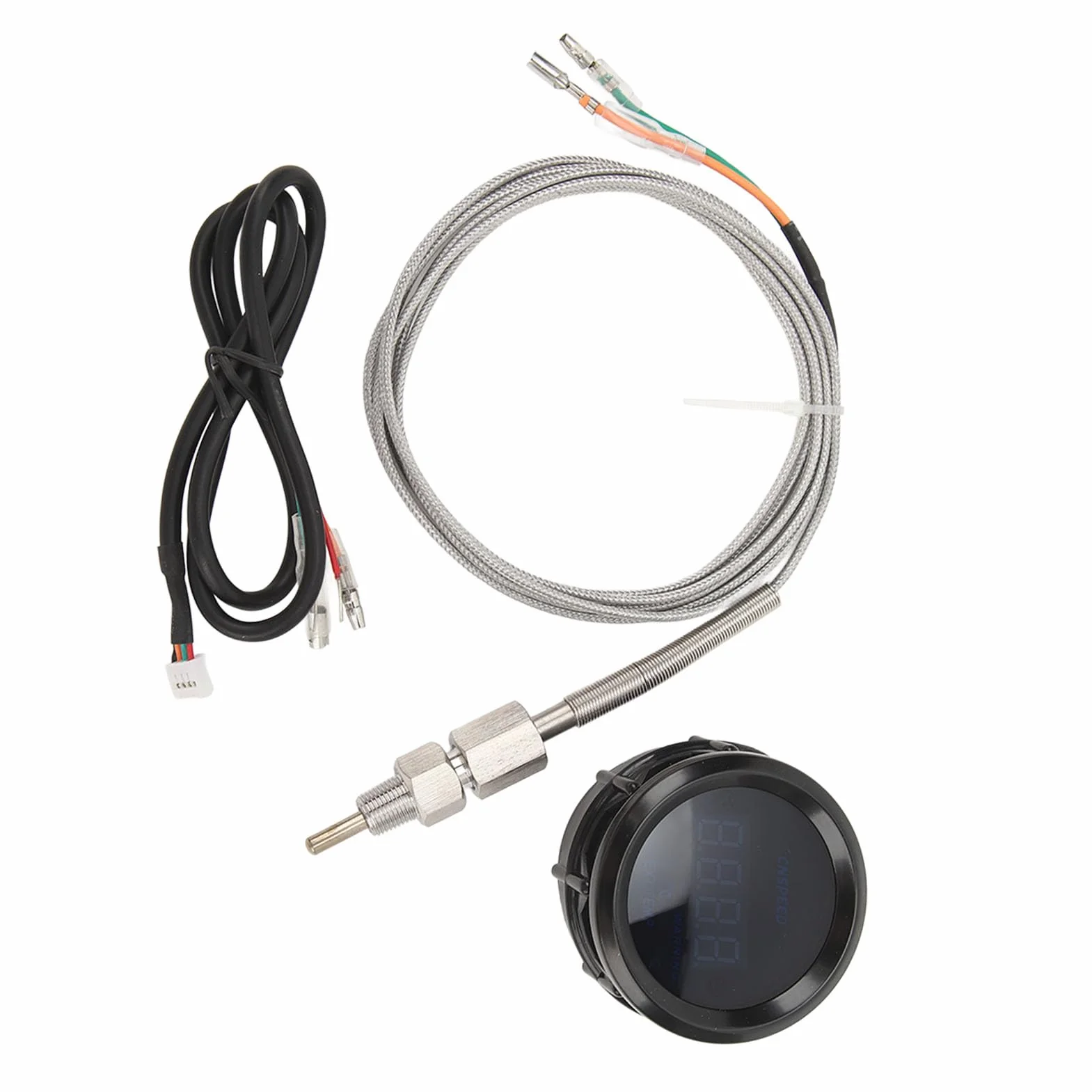 Indicatore di Temperatura del Gas di Scarico Indicatore EGT con Sensore Ad Alta Precisione Universale Adatto 52mm 12V per Auto
