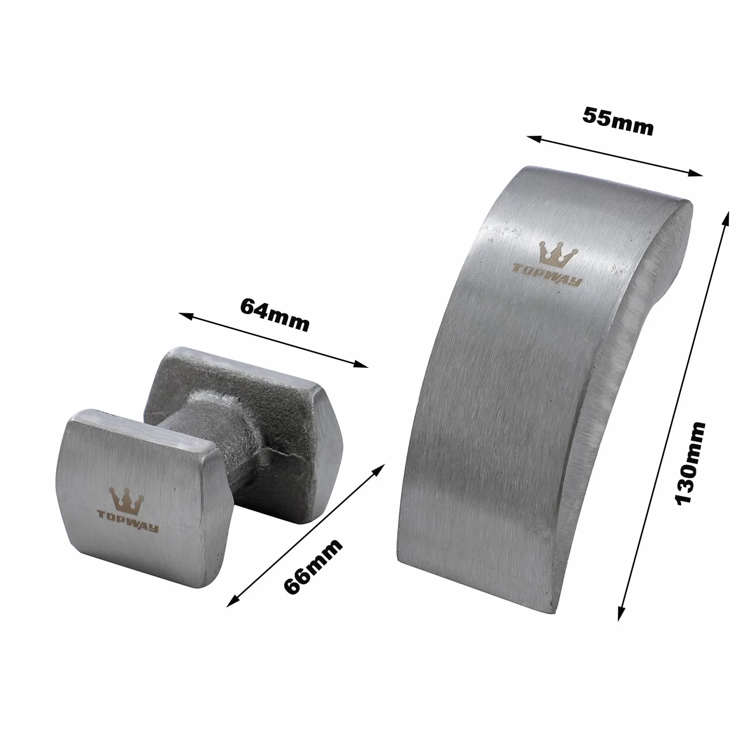 TOPWAY Set di 6 attrezzi professionali per riparazione ammaccature, manico in fibra di vetro, martello, carrelli, per la rimozione di ammaccature e carrozzeria, modello 454231