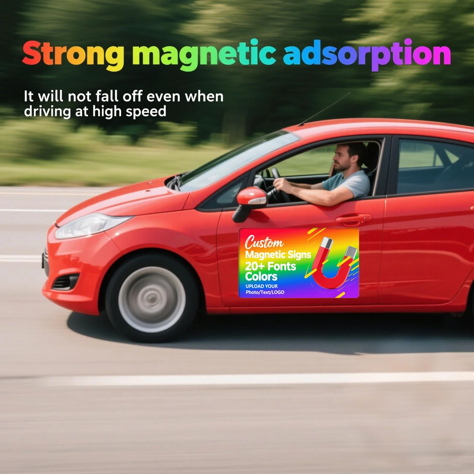 Customizable Car Magnet Stickers Prevent Scratches Dents Personalised Magnetic Signs