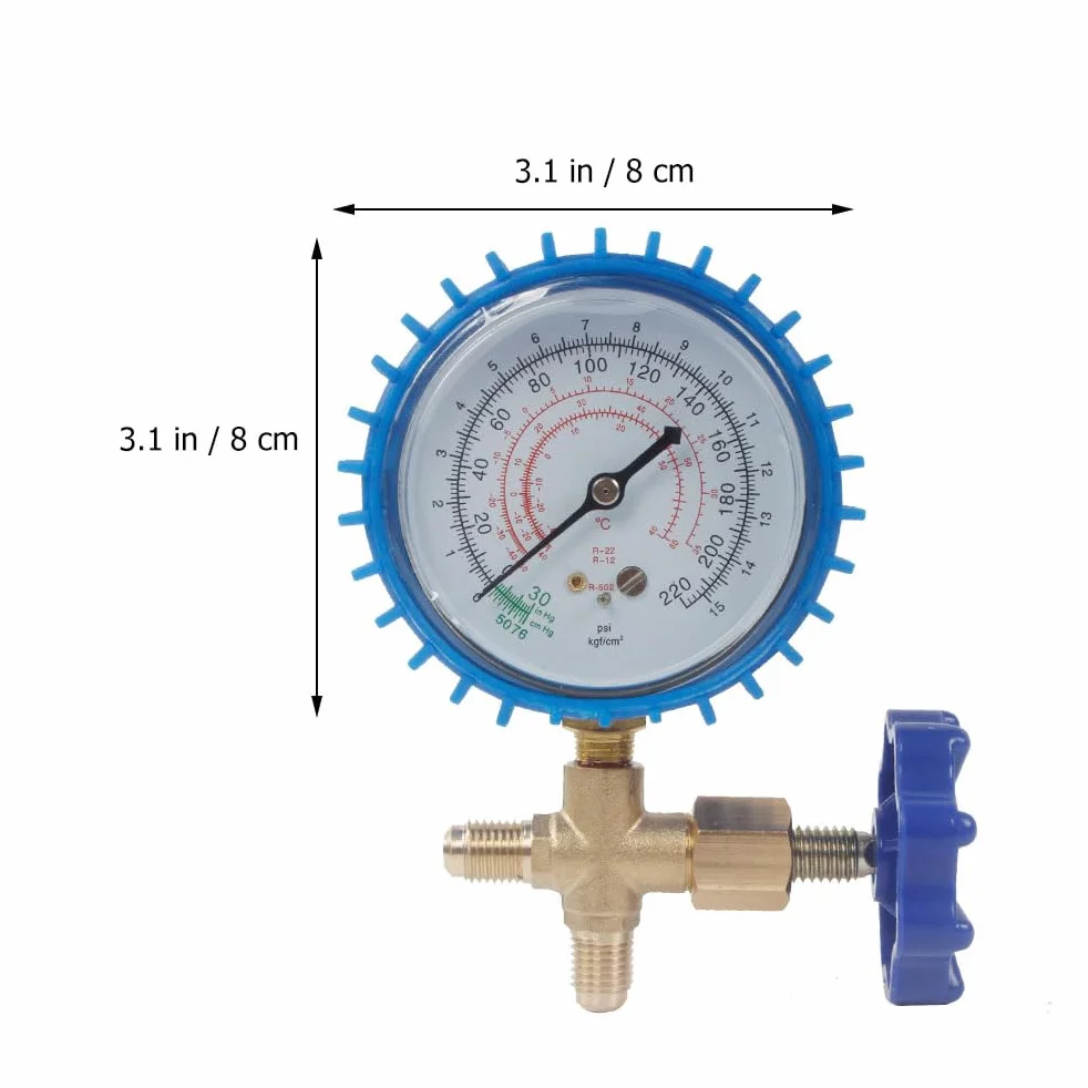 UKCOCO Kit Manometro per Condizionatori Aria Set Completo per Refrigerante Strumenti Servizio