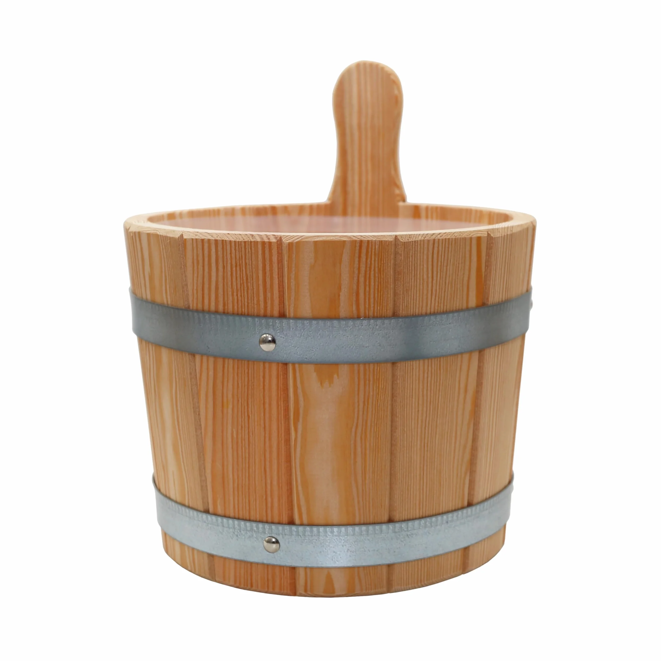HAF® Set per sauna in larice 5 litri con inserto e mestolo 40 cm legno di pino | Secchiello resistente all'umidità | Accessori sauna