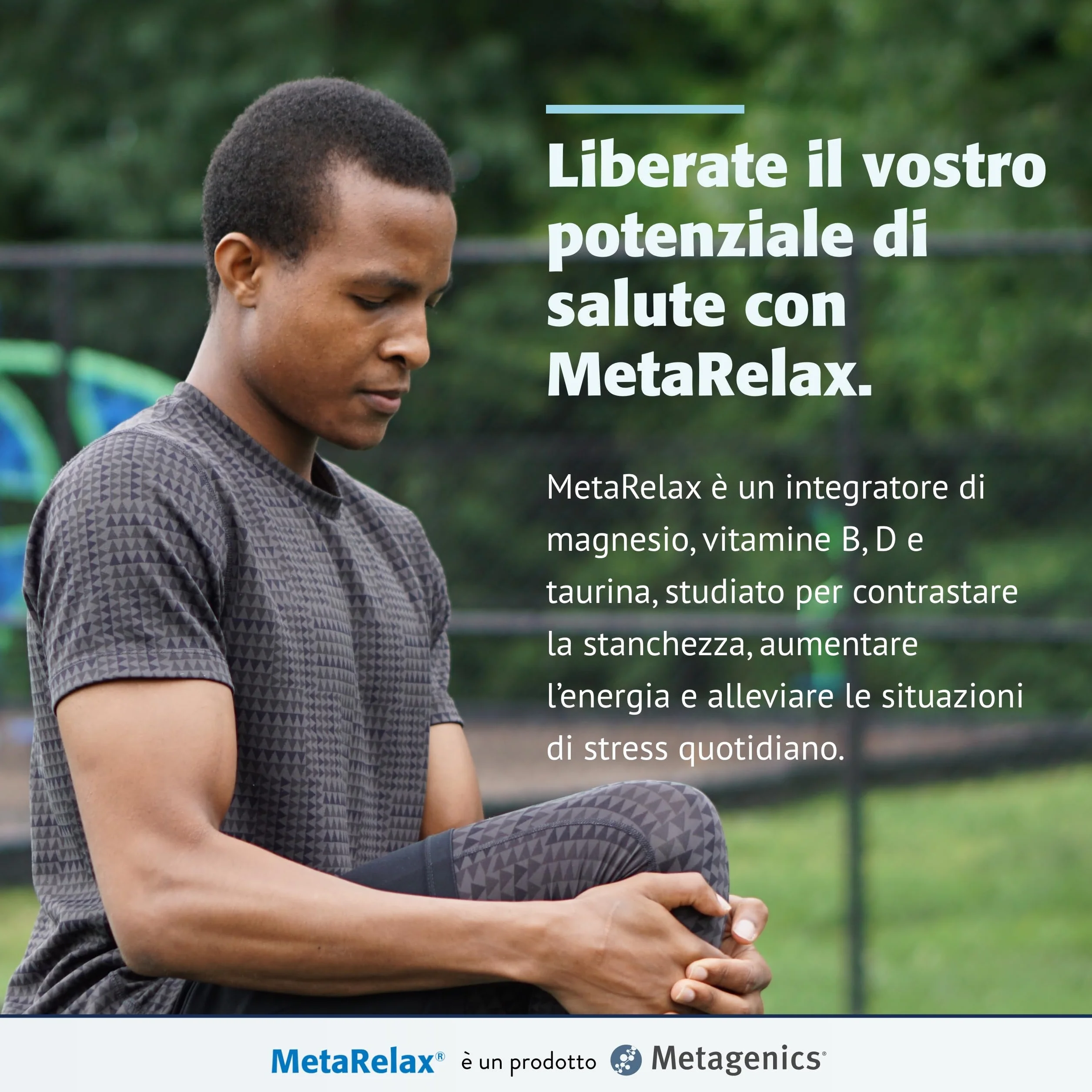 Metagenics MetaRelax Integratore di Magnesio con Vitamine B6, B12, Folato e Taurina 90 Compresse