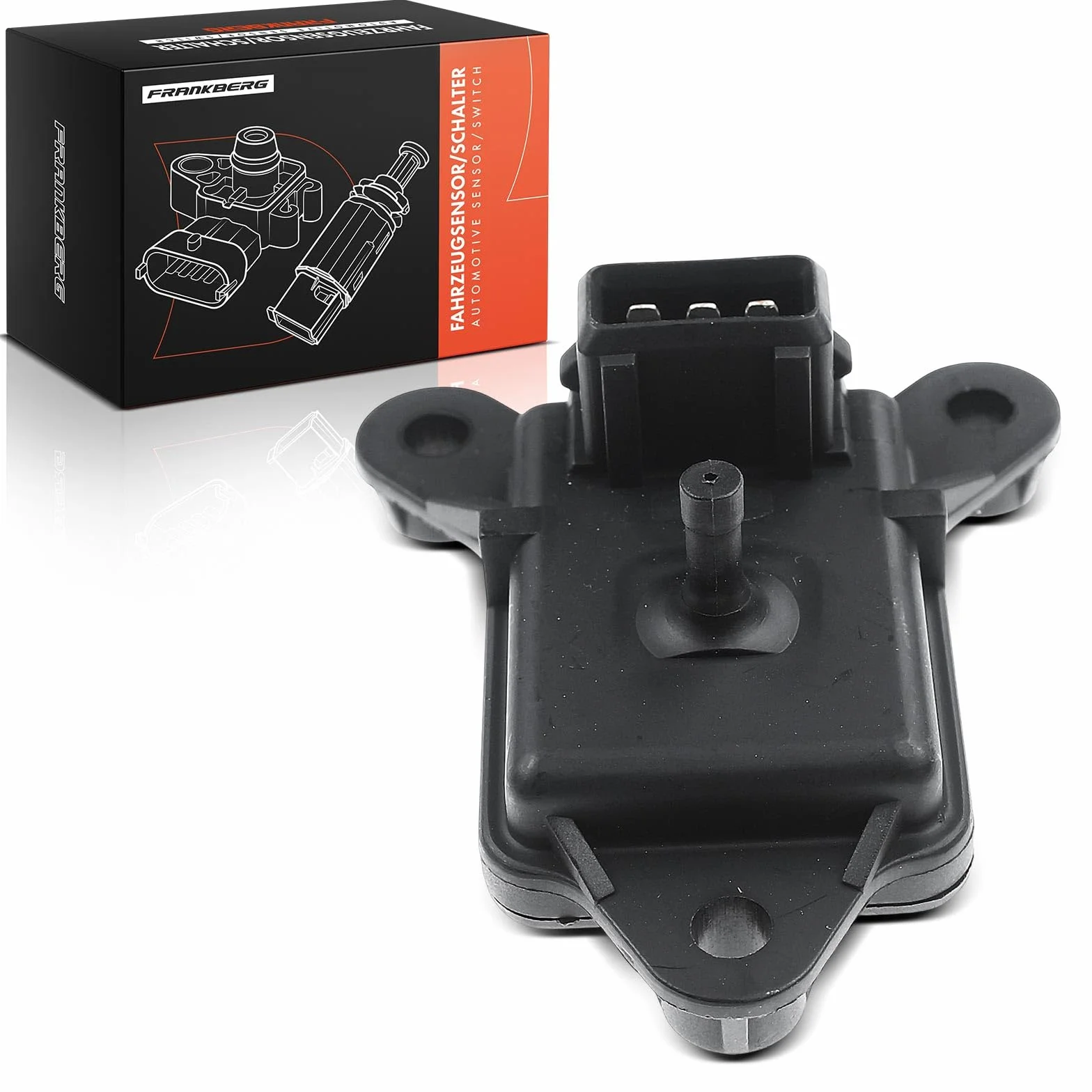 Frankberg Sensore pressione differenziale Pressione gas di scarico 3-Poli Compatibile con Seicento/600 187 141 ZX N2 106 I 1A 1C Ducato Bus 244 Replace# 46531222