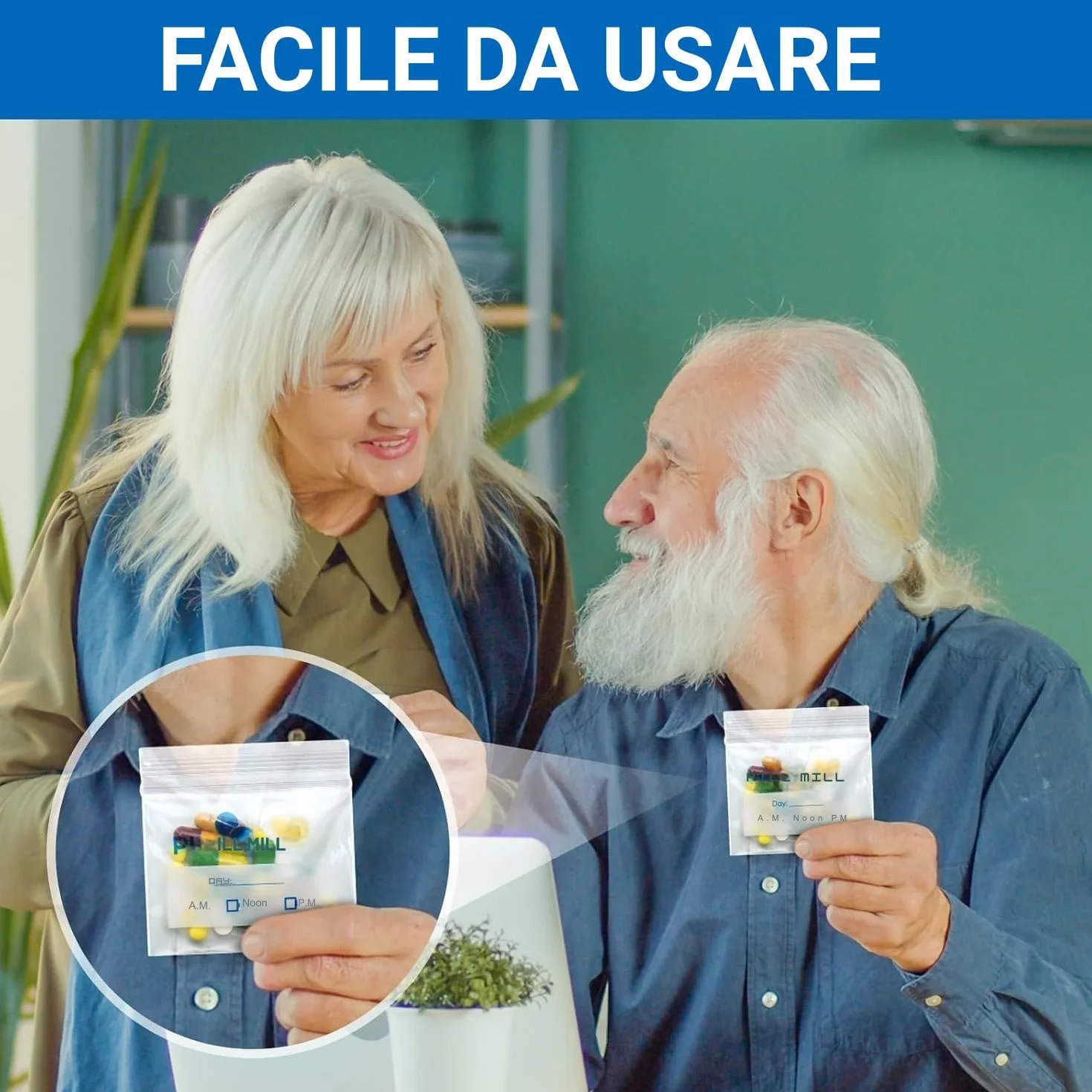Sacchetto per pillole 3" x 2" 3 Mil Plastica 100 Pezzi
