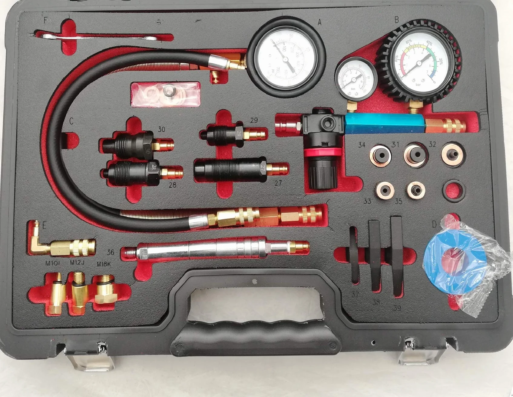 Test Compressione e Perdita di Pressione per Benzina e Diesel motori, Dispositivo Motore a benzina,Tester di compressione + tester di perdita di pressione