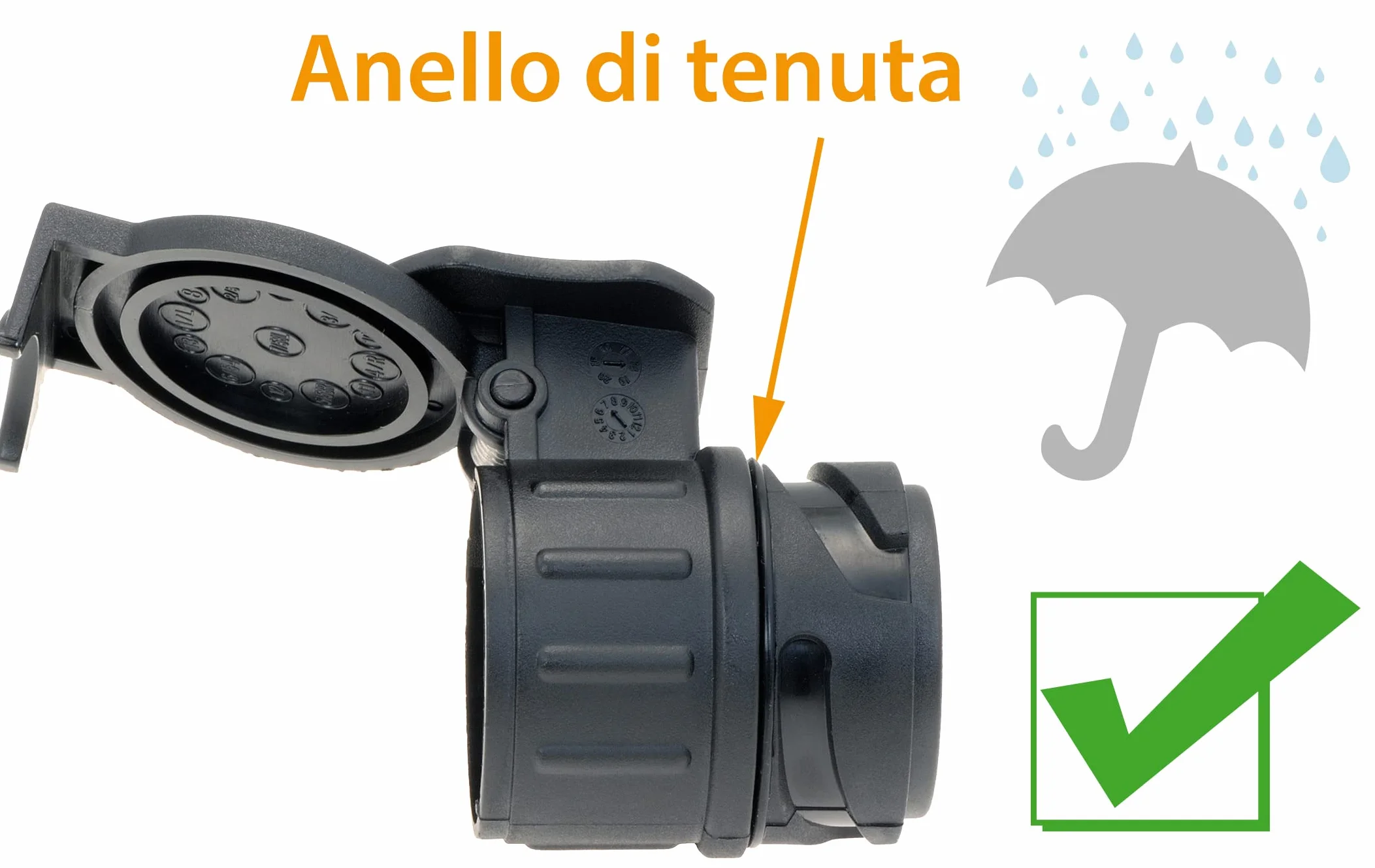 Valonic Adattatore 13 a 7 Poli per Gancio di Traino Nero