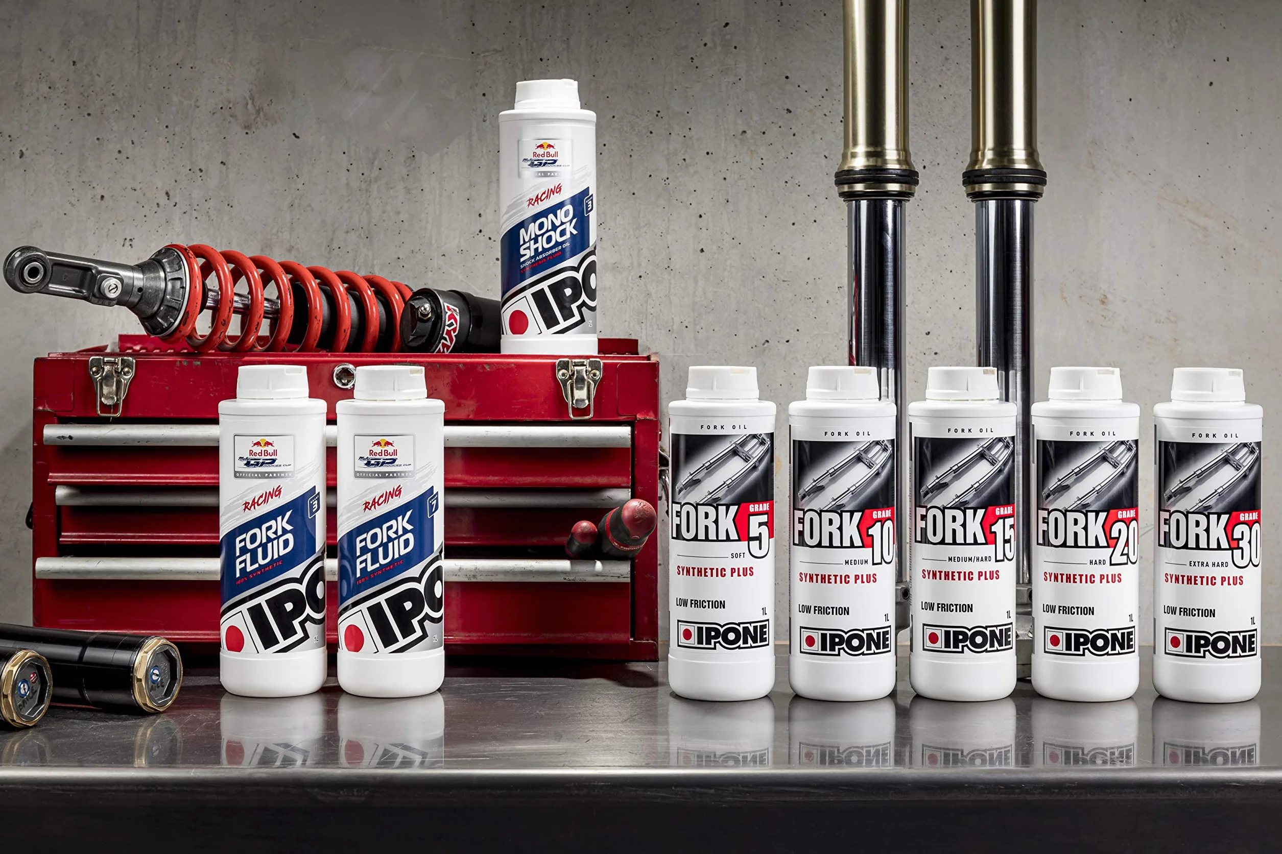 IPONE - Olio per Forcelle Moto - Fork Fluid 3-100% Sintetico - Anti-Frizione e Anti-emulsione - 1 Litro