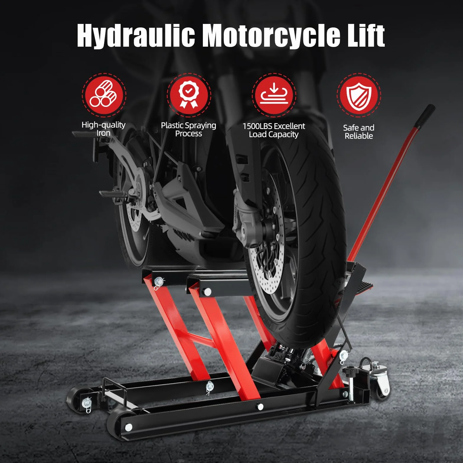 Sollevatore per Moto Idraulico a Ponte 115-365 mm 680 kg
