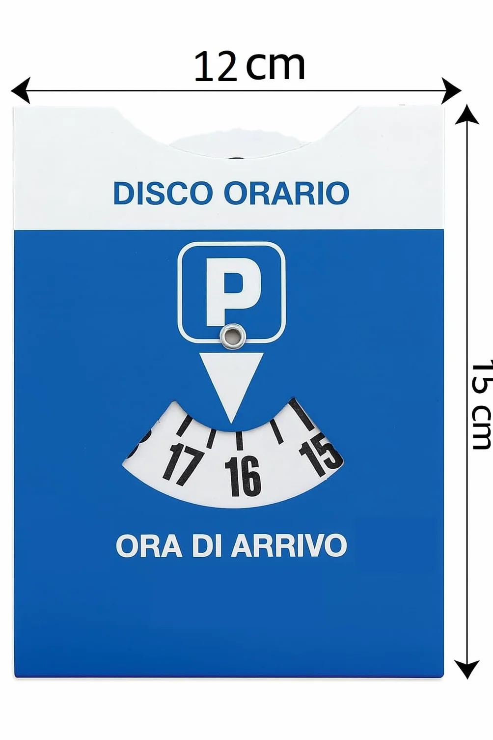Disco Orario Auto Europeo Unificato 15x12 cm PAIF con Busta Protettiva PVC