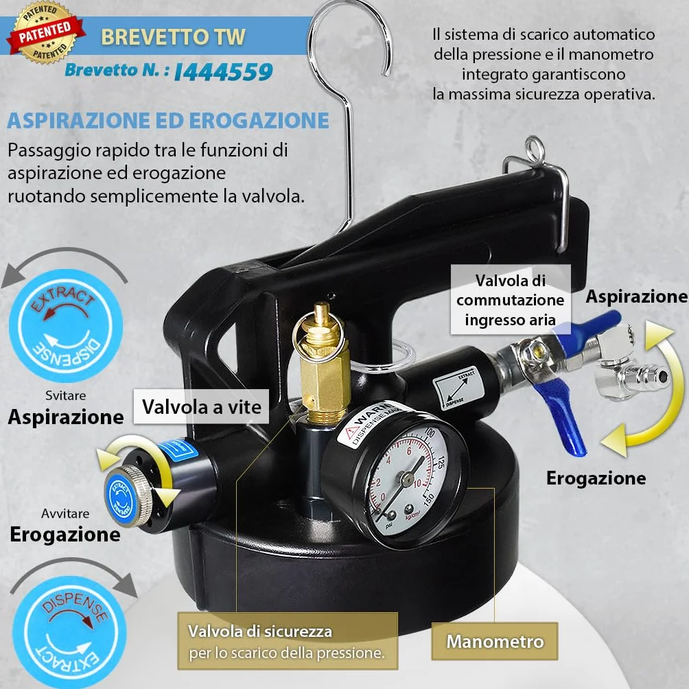 FIRSTINFO Kit Pneumatico ATF 10L per Riempimento e Aspirazione Olio Cambio Automatico, Pompa Cambio Olio Trasmissione con 14 Adattatori ATF, Attrezzatura Professionale Officina A1135NEU