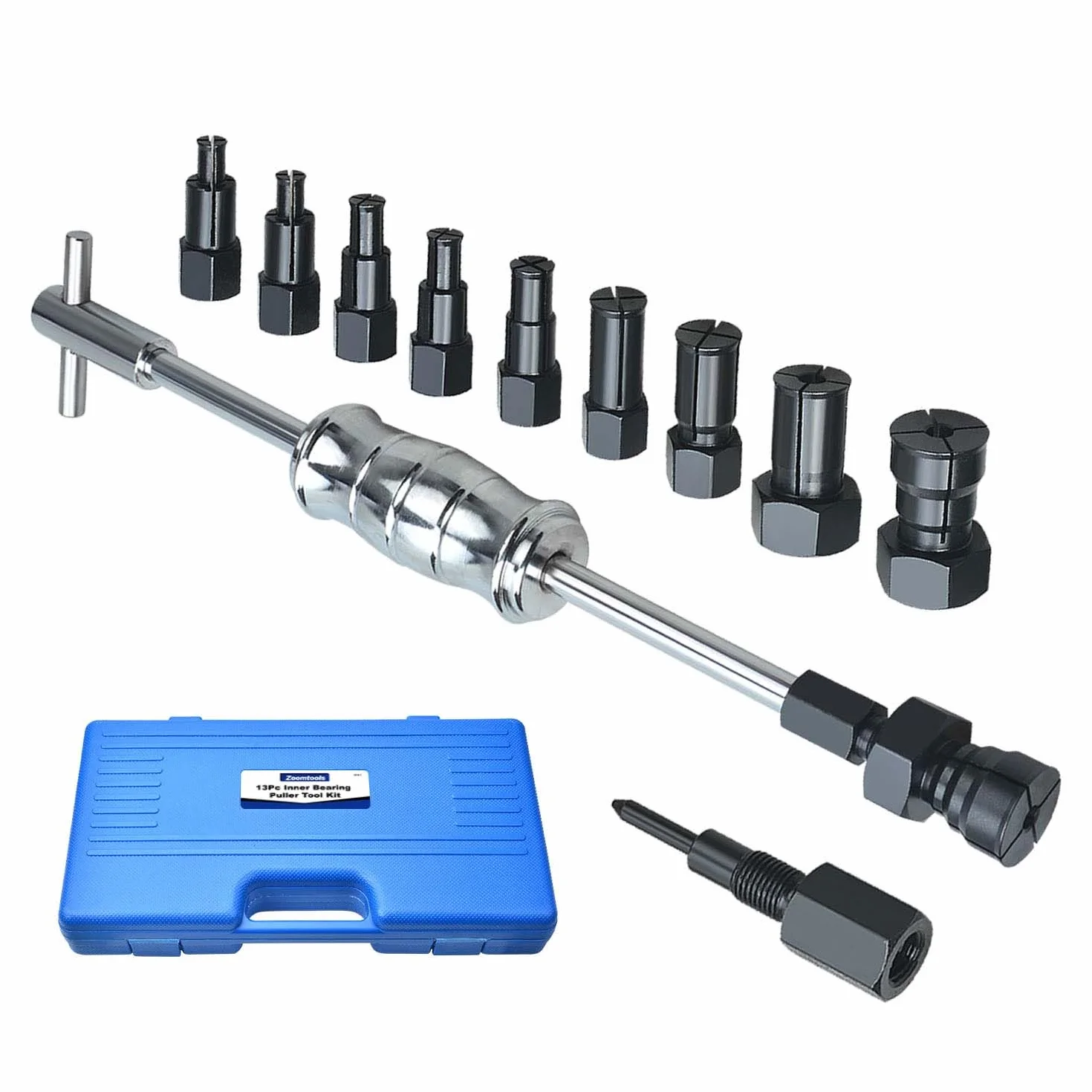 Kit di estrattori per cuscinetti interni per fori ciechi 8-32 mm con martello scorrevole e pinze espandibili 13 pezzi