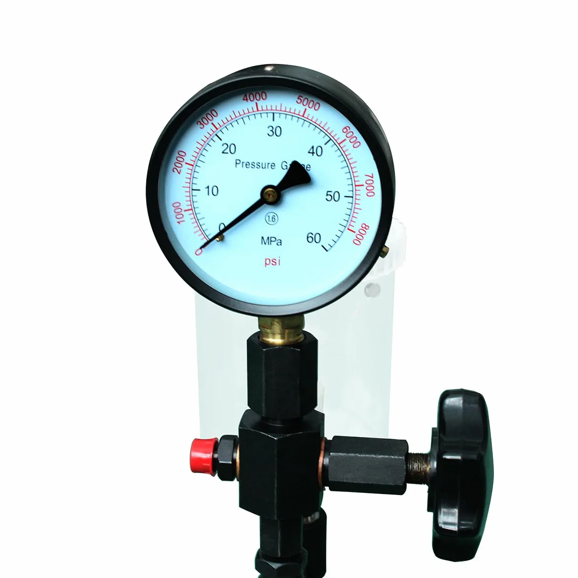 600 Bar Diesel ugello di iniezione Tester per iniettori con doppia scala per regolare la pressione dell'iniettore e testare