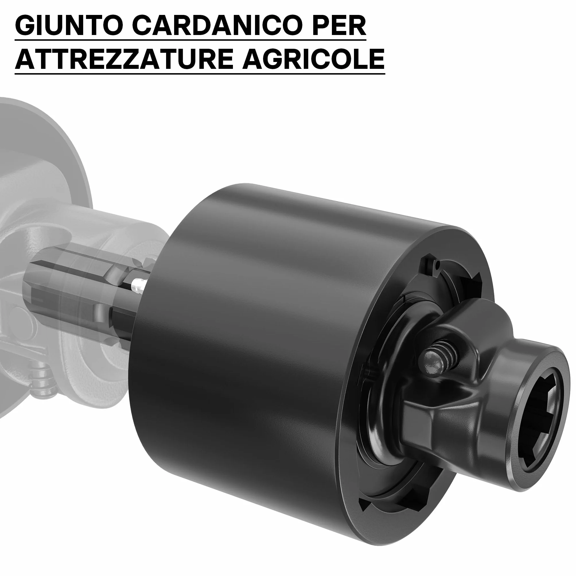 Wiltec Frizione di sovraccarico cardano 220mm Filetto Interno/Esterno 1 3/8" Albero scanalato 6D Max 3500Nm
