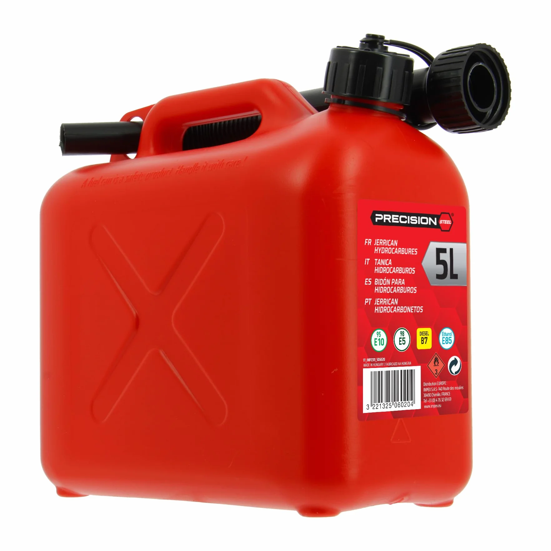 Cartec Tanica Omologata Carburanti Rosso 5 Litri