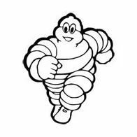 Simpatico adesivo per paraurti dell'omino Michelin, decalcomania per auto, furgone, moto