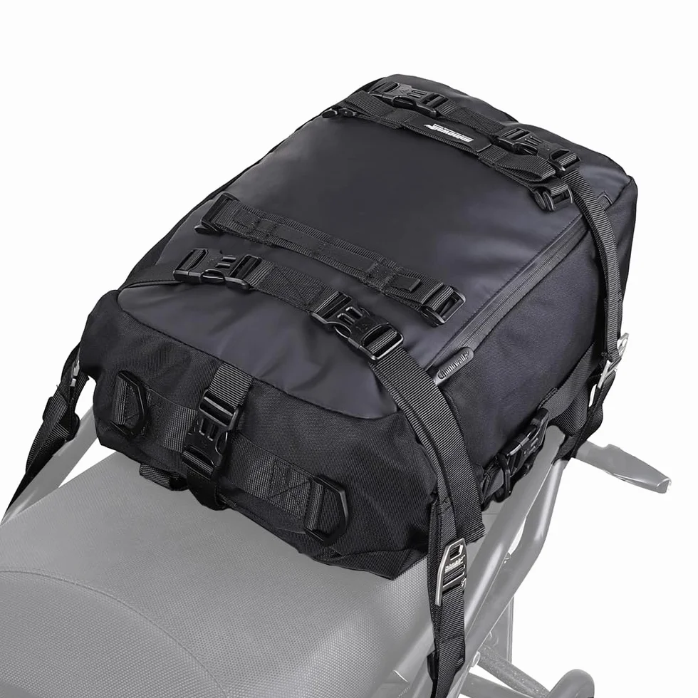 Rhinowalk Borsa laterale moto 20 l impermeabile nero