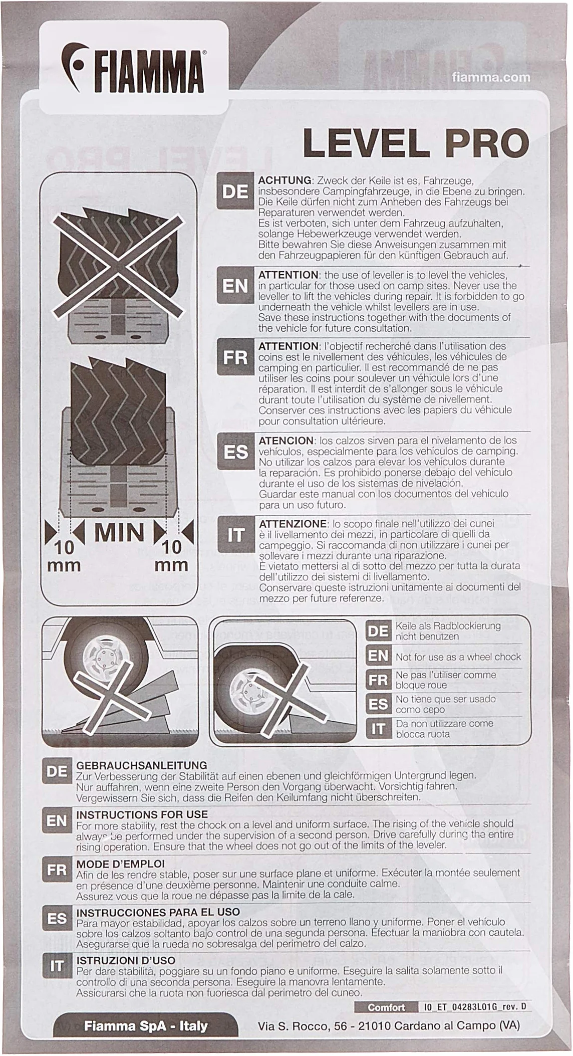 Fiamma Level PRO Sistemi di Livellamento