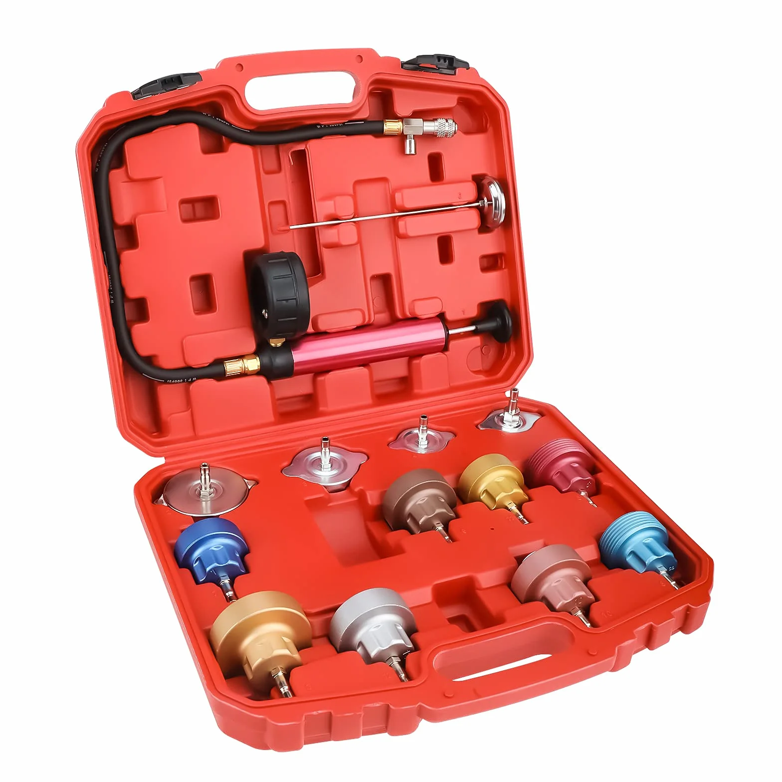 FreeTec Tester Pressione Radiatore Universale, Impianto Raffreddamento Test Perdite Refrigerante