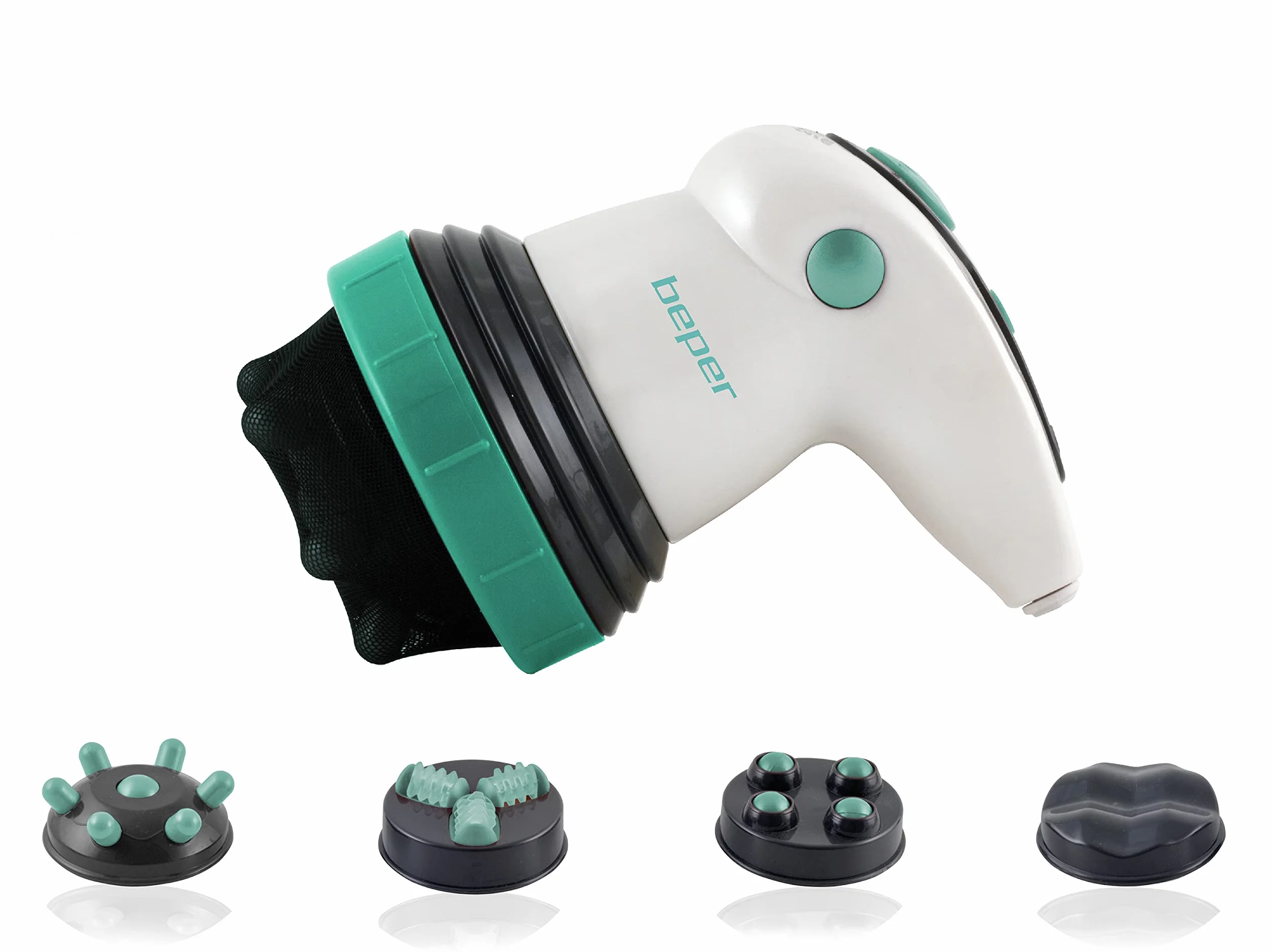 BEPER 40.500 Massaggiatore Anticellulite 4 in 1, Massaggio a Raggi Infrarossi, Tripla Azione Circolare, 25 W
